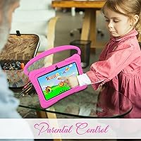 Vista 6 de Tableta para niños, tableta Android de 7 pulgadas y 32 GB para niños pequeños con Bluetooth, WiFi, control parental, cámara doble, GMS, funda a