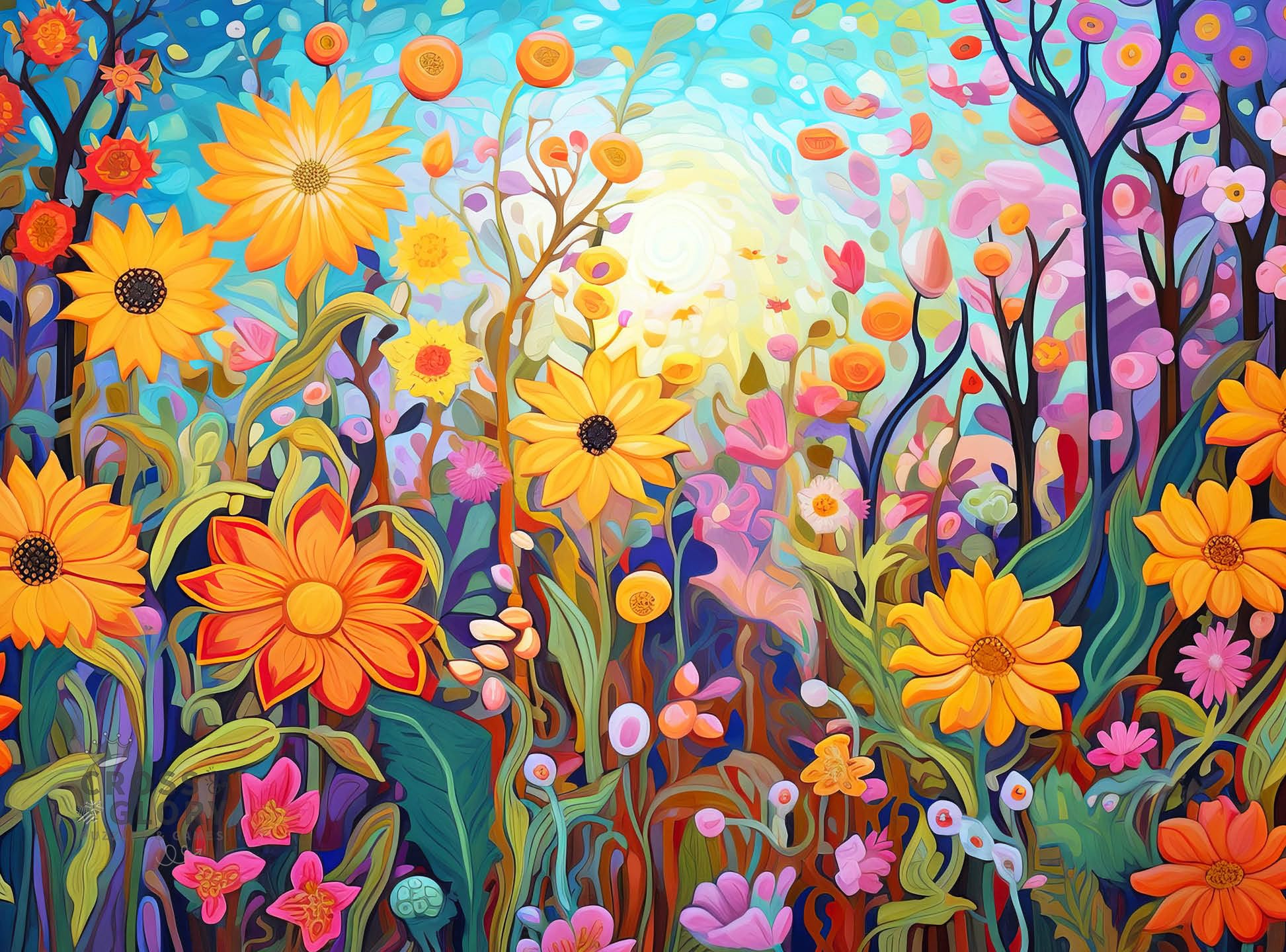 Cross & Glory - 1000 Piece Jigsaw Puzzle for Adults | Sarah's Secret Garden Adventure | Flower Garden Theme | Artistic Challenge | 20x27 Inches | Flower Puzzle
