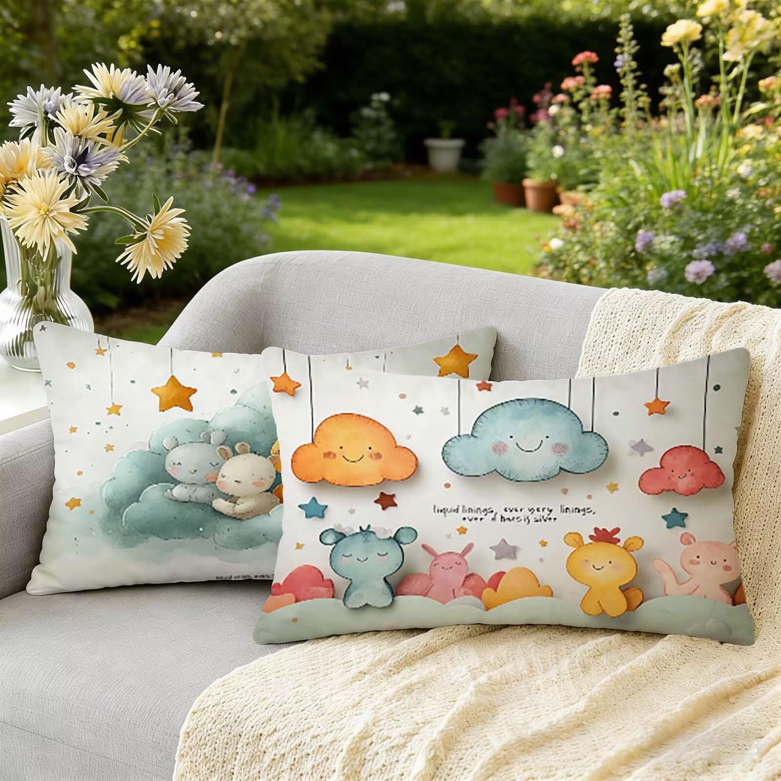 Taie oreiller housse coussin impermeable velours housses de coussins rectangulaire 40 x 80