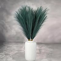 Vista 13 de Hierba artificial de las pampas, 8 piezas, césped artificial de pampa ajustable, longitud variable, tallos altos y esponjosos, centro de mesa