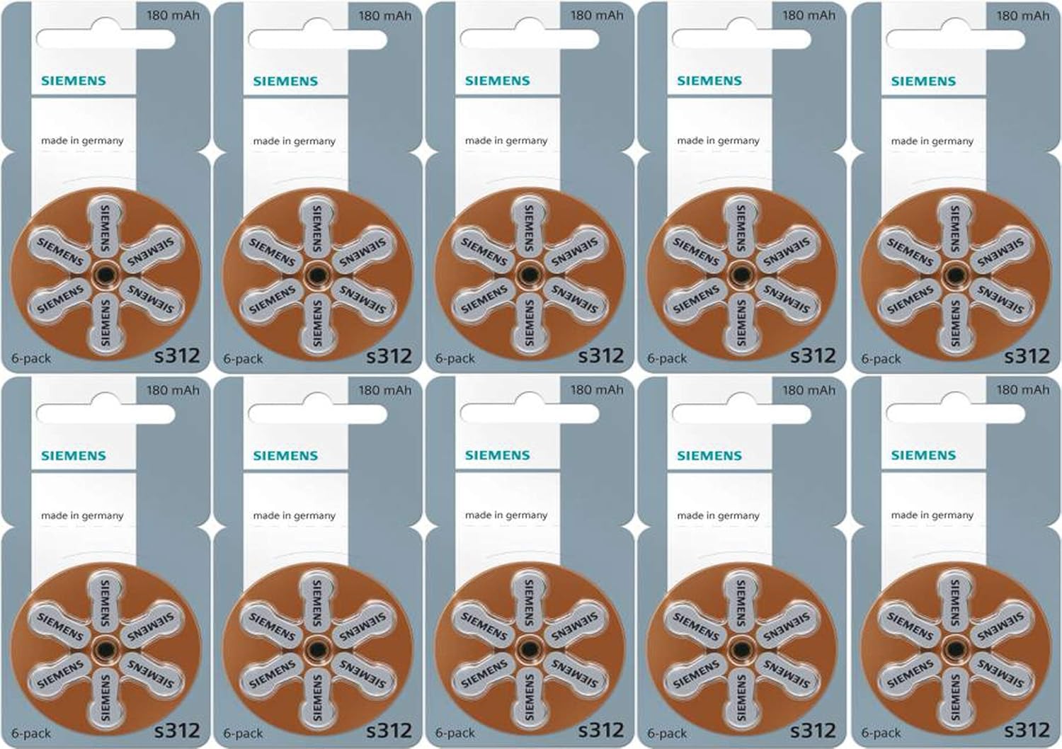 Siemens Hearing Aid Battery 312 (Silver, 60 Pieces) Amazon.in Health