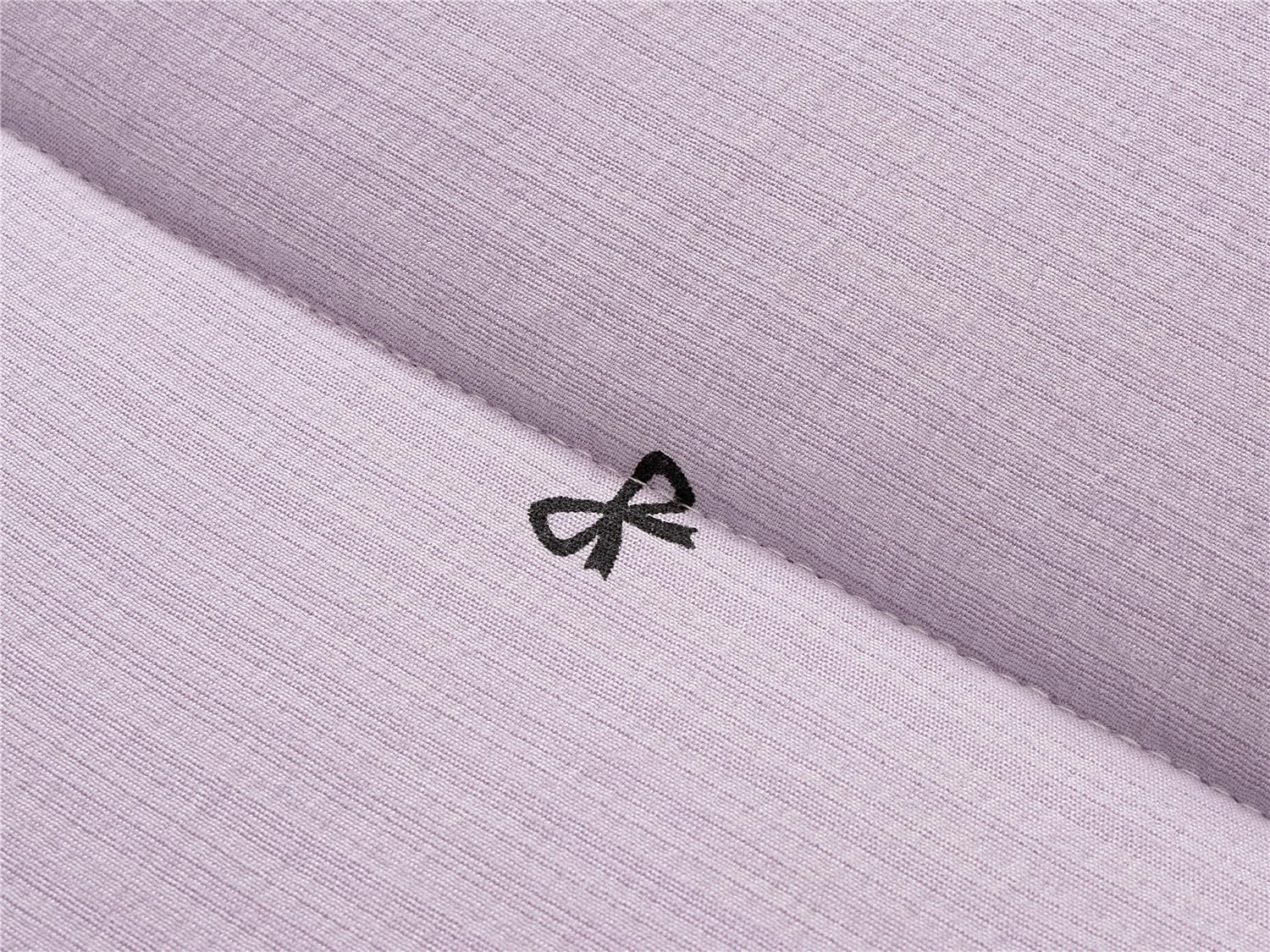 NTBED Black Bow Printed Zipper Bedding Sets Twin for Kids Girls Lightweight Microfiber Butterfly Comforter Set with Fitted Sheet Pillow Covers,Purple