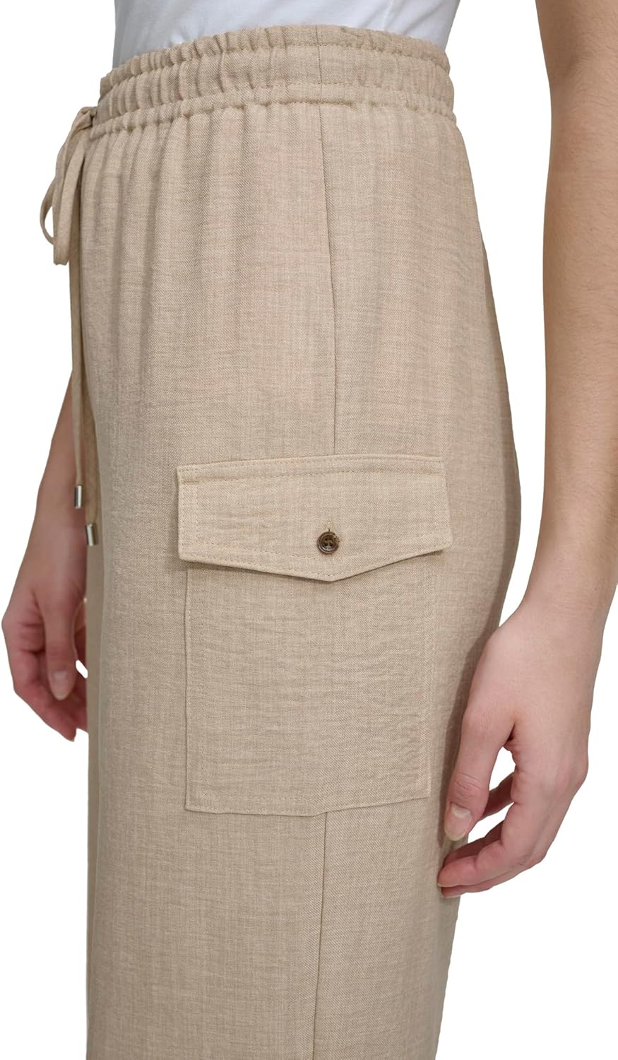 Calvin Klein Women's Woven Pull on Wide Leg Pant - Image 4