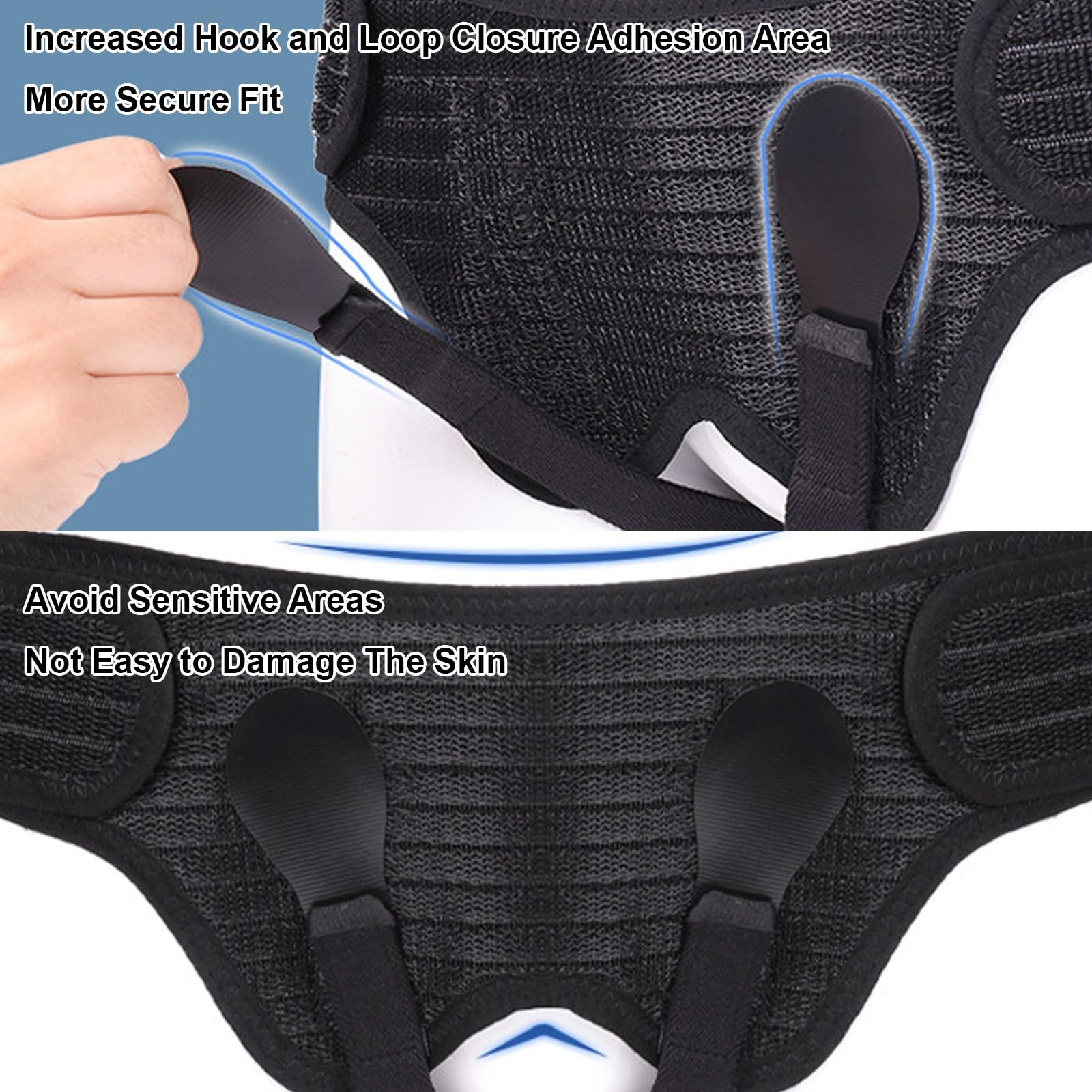 Slip Ernia Inguinale Uomo Doppia, Cintura per Ernia Inguinale con 4 Cuscinetti a Compressione – per Ernia Inguinale e Femorale e per Il Recupero Post-Operatorio(Small)
