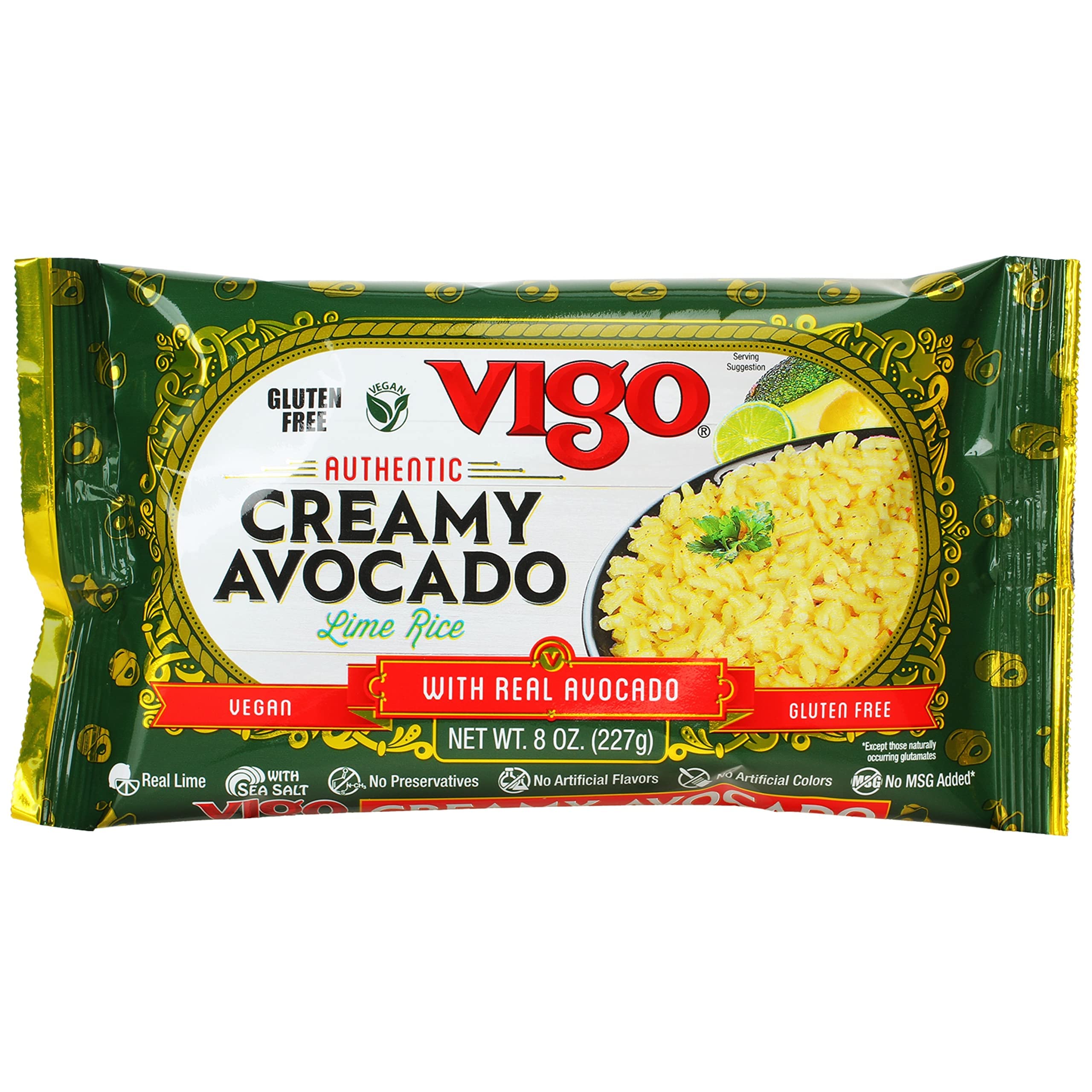 Vigo Authentic Creamy Avocado Lime Rice, Low Fat, Gluten Free (8 Ounce (Pack of 1))