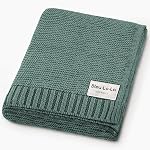 Coton bio de luxe Couverture pour bébé en tricot léger (13 - Pointelle - Chocolat au lait)