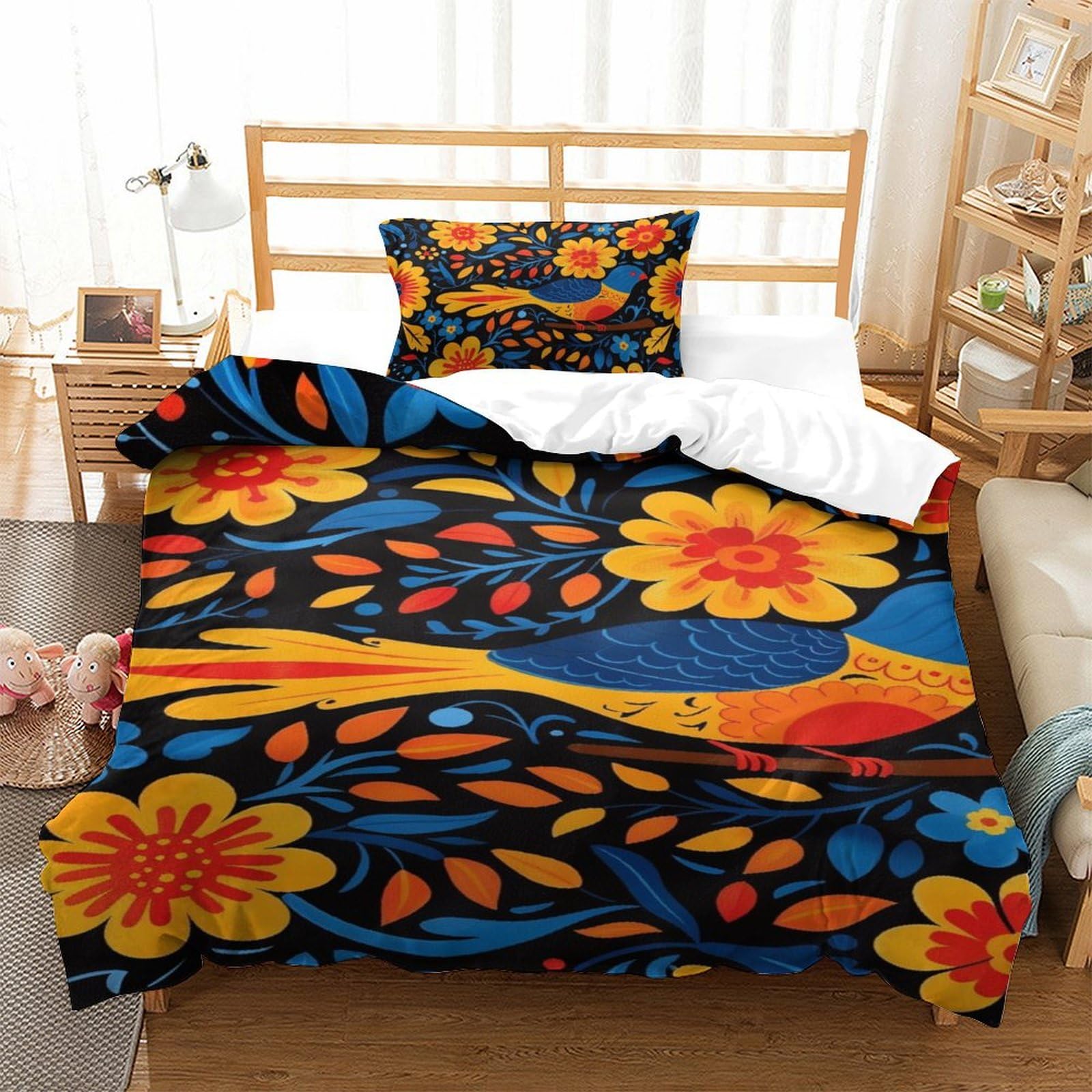 Ensemble de literie 3pcs bielle microfibre avec zip fini la couette qui glisse