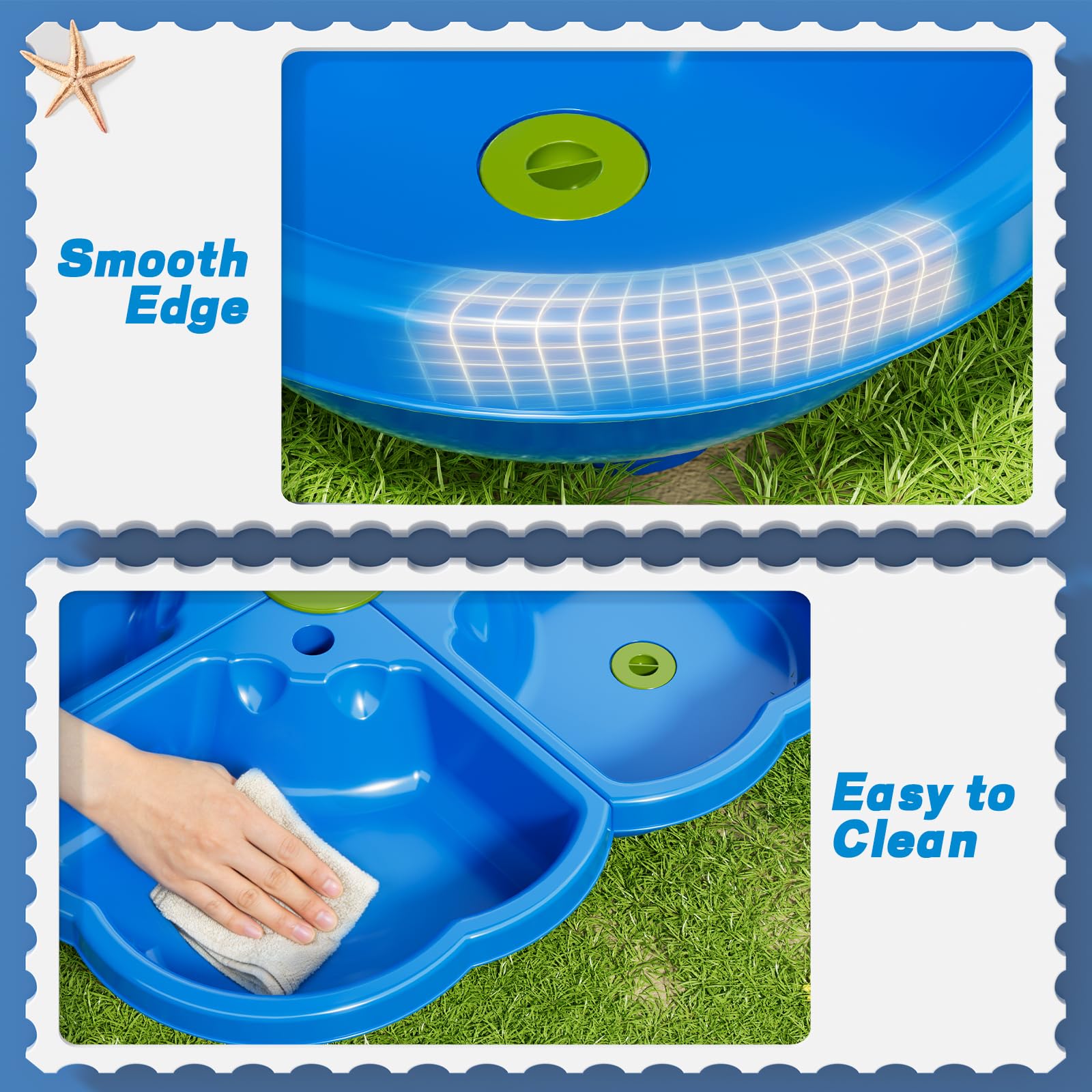 Sand Wasser Tisch für Kleinkinder 1-3, Kinder Outdoor Aktivität Wassertische mit Strand Spaß Sandspielzeug, Sommer draußen Spielzeug Wasser Spielset für Kleinkinder Jungen Mädchen Alter 2 3 4 5 6 7 8