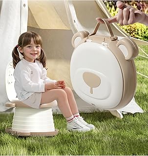 AKIMRABY Travel Potty Seat for Toddler，Foldable Car Potty for Toddler, Portable Toilet Seat for Kids with Potty Liners, Ab...
