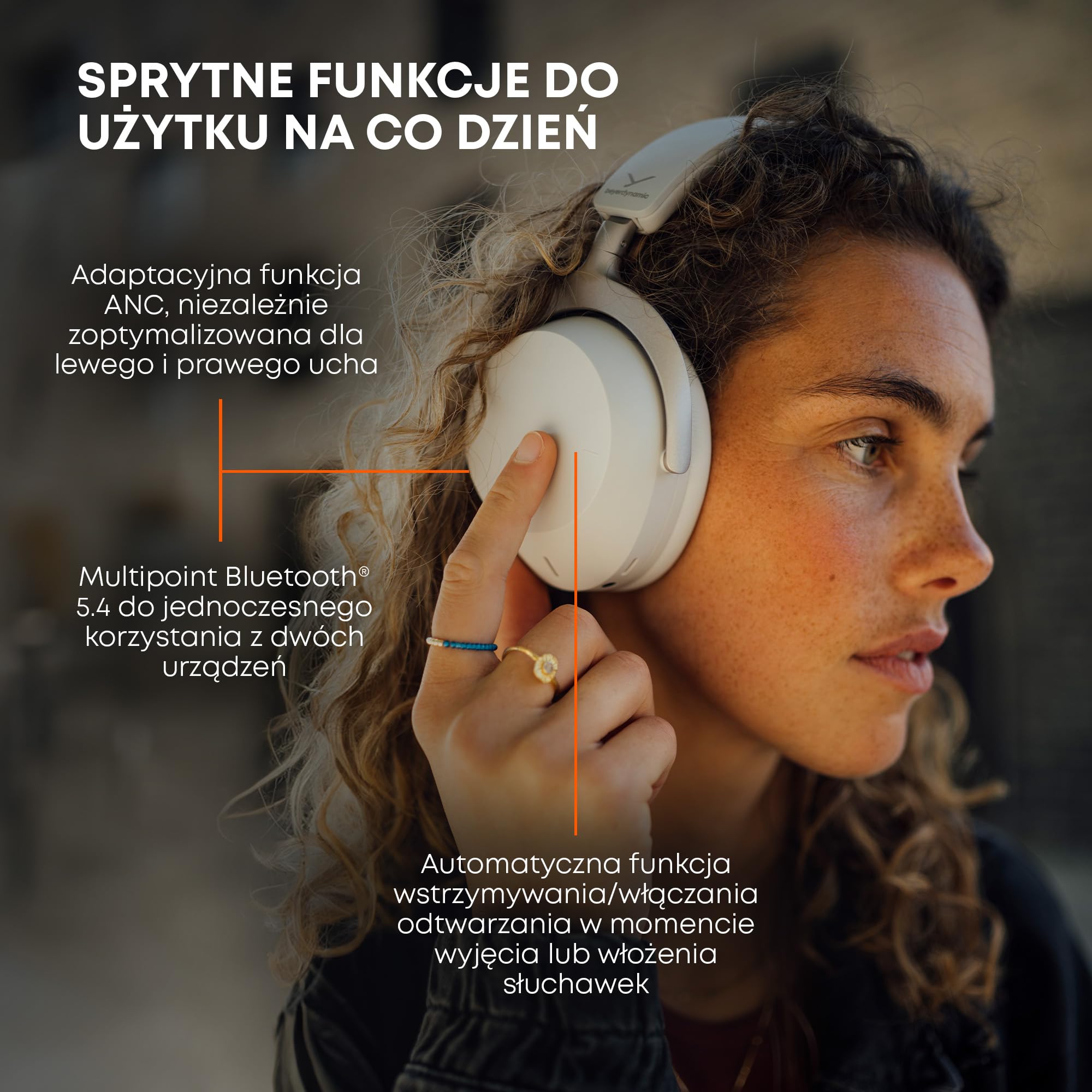 beyerdynamic AVENTHO 300 słuchawki wokółuszne Wireless z ANC, Słuchawki nauszne z redukcja szumów, 50-g żywotność baterii, Bluetooth® 5.4, w kolorze czarnym – nowa aktualizacja przez aplikację