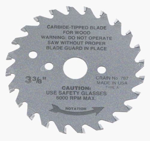 787 3-3/8-Inch 18 Tooth Wood Saw Blade for 795 Toe Kick Saw