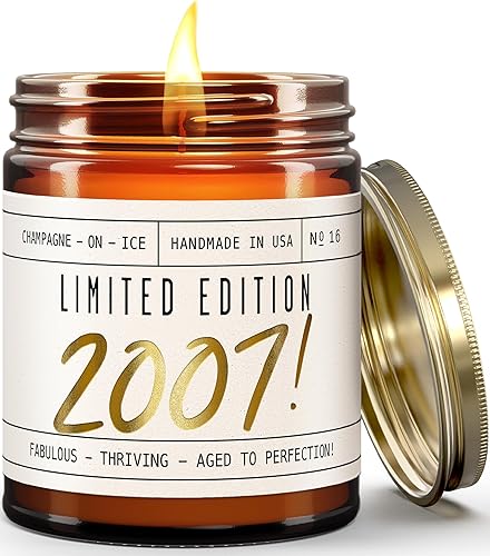 Miniatura 93 de Regalos de cumpleaños número 17 para niñas, vela de soja 'Limited Edition 2009', con bayas brillantes y frutas, regalos de cumpleaños de 17