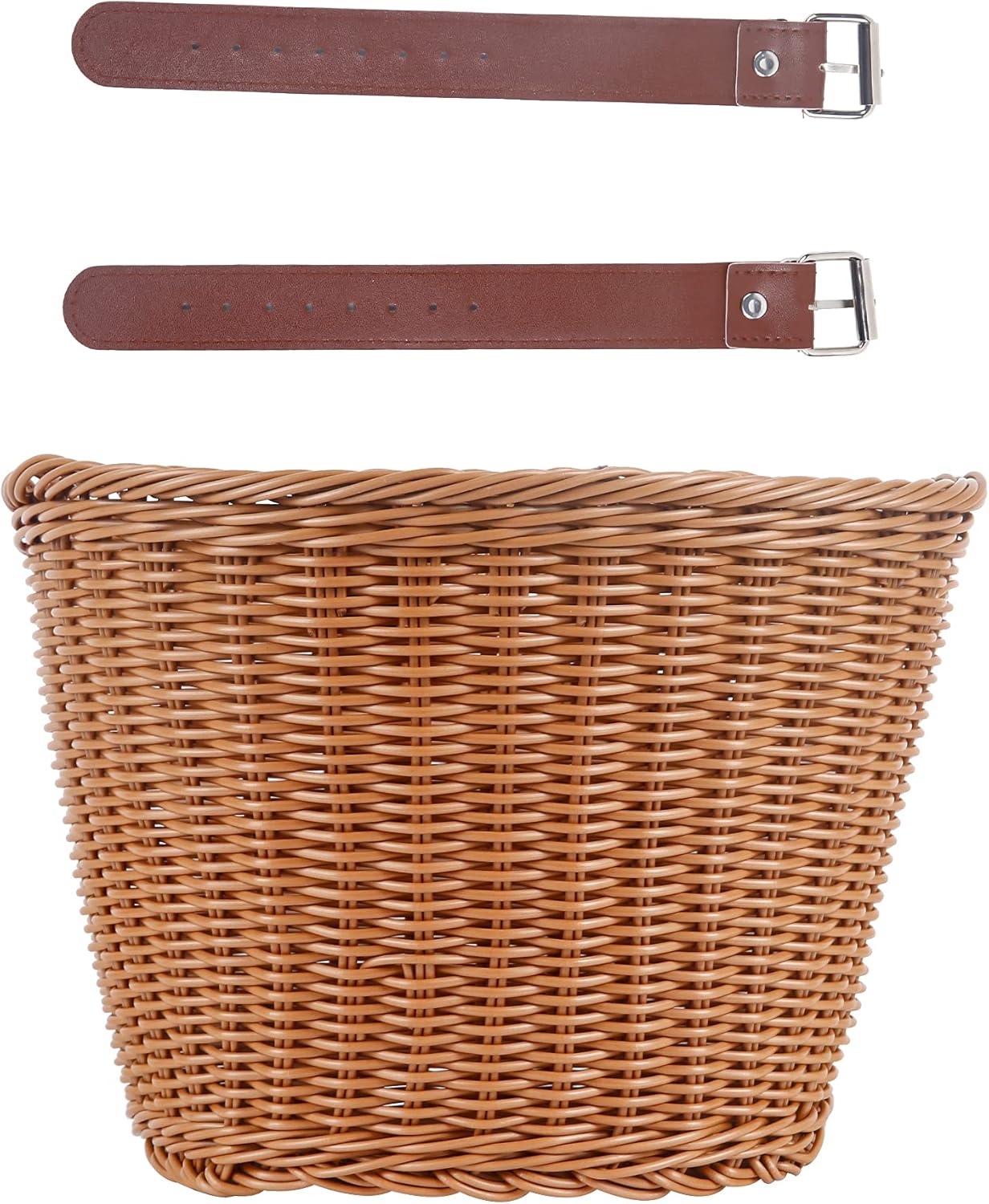 Cute Leather Bicycle Basket - Easy Attach Front Handlebar Accessory