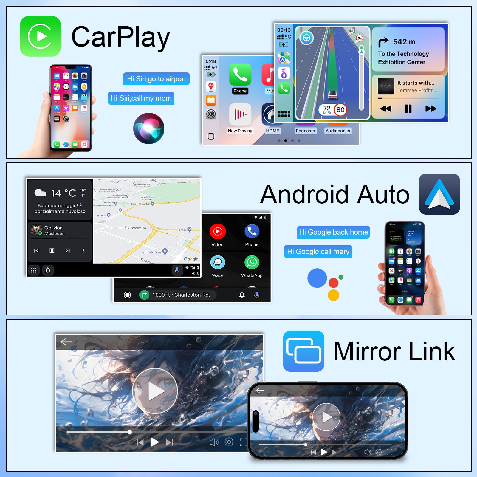 4G 64G Android 14 Car Multimedia Stereo Android Radio para Ford Focus Mk2 Mk3 Exi MT 2 3 2004-2011 Wireless Carplay Android Auto GPS Navigation WiFi Bluetooth SWC + Backup Camera - 5