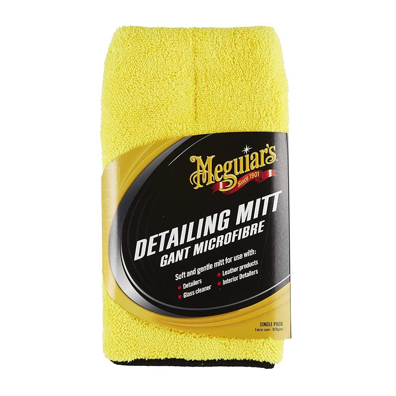 Meguiar's X1804EU Luva de Microfibra para Detalhamento e Limpeza Automotiva Amarela