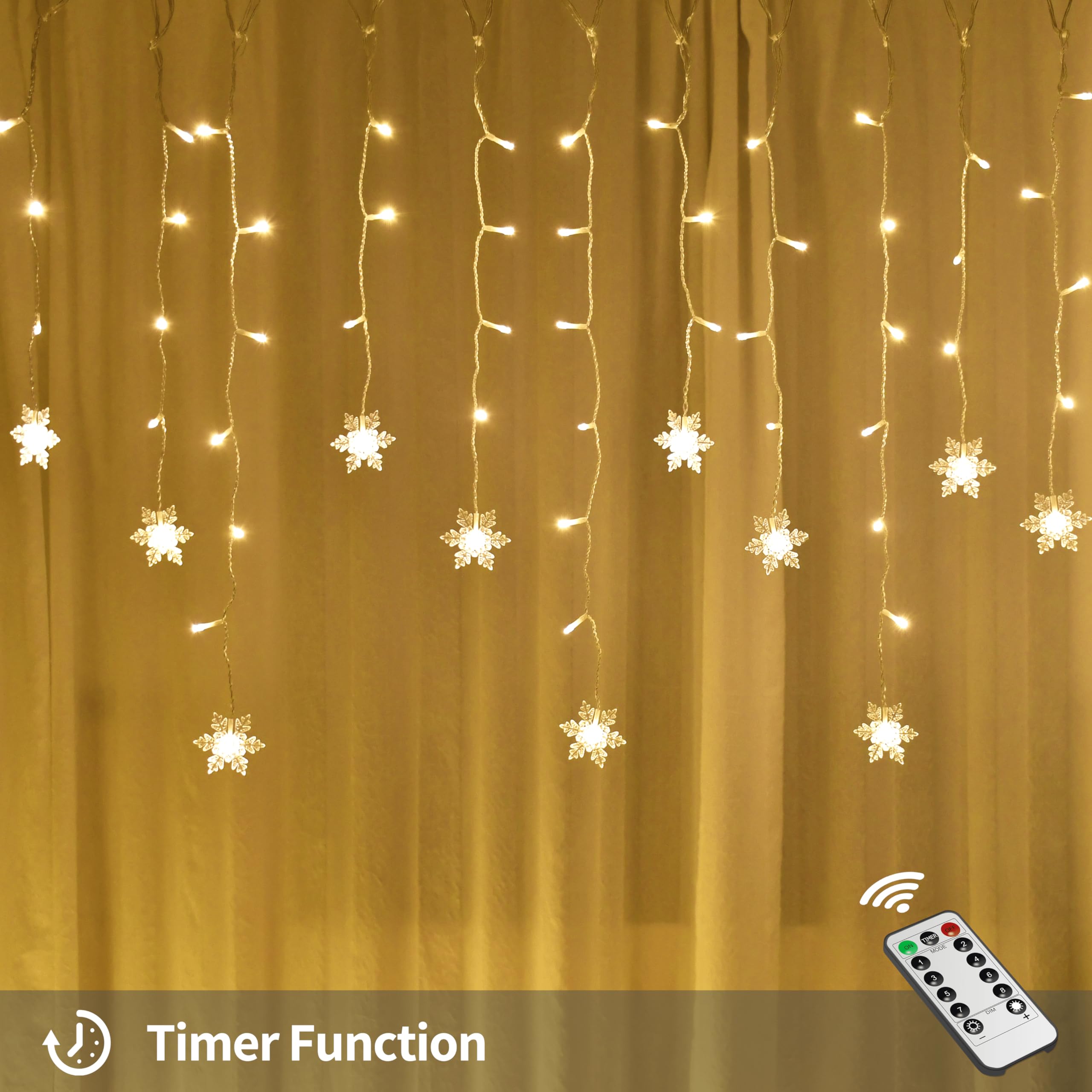 Snowflake Window Curtain Lights - Image 2