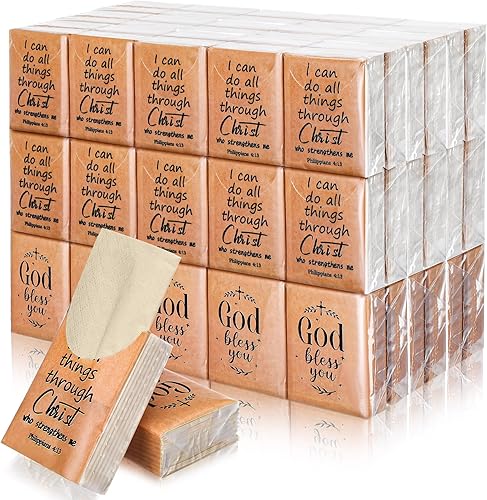 Miniatura 19 de Ctosree Paquete de 50 pañuelos de bolsillo a granel, paquetes de viaje de 500 hojas de pañuelos pequeños, paquetes de bolsillo de 3 capas