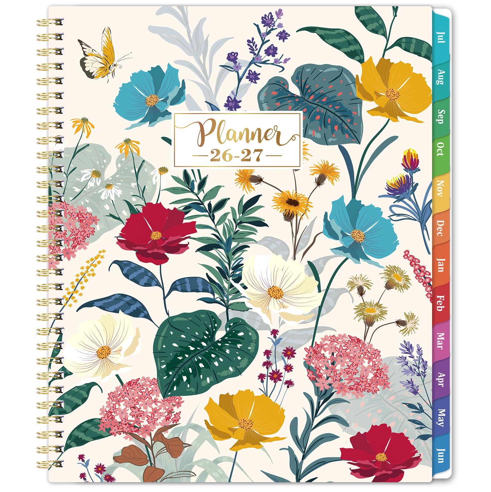 Planner 2026-2027 - Academic Planner 2026-2027, Jul. 2026 - Jun.2027, 9” × 11”, Planner Weekly and Monthly, Premium Paper, Back Pocket, Colorful Tabs, Twin-wire Binding