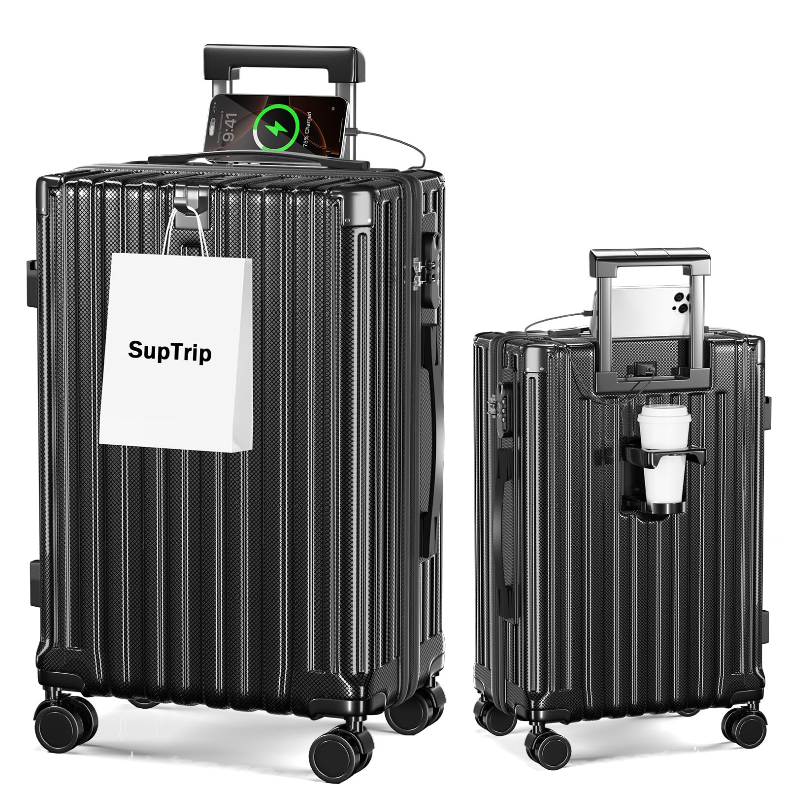 [SupTrip] スーツケース 機内持ち込み 多機能 キャリーケース 大型 超…