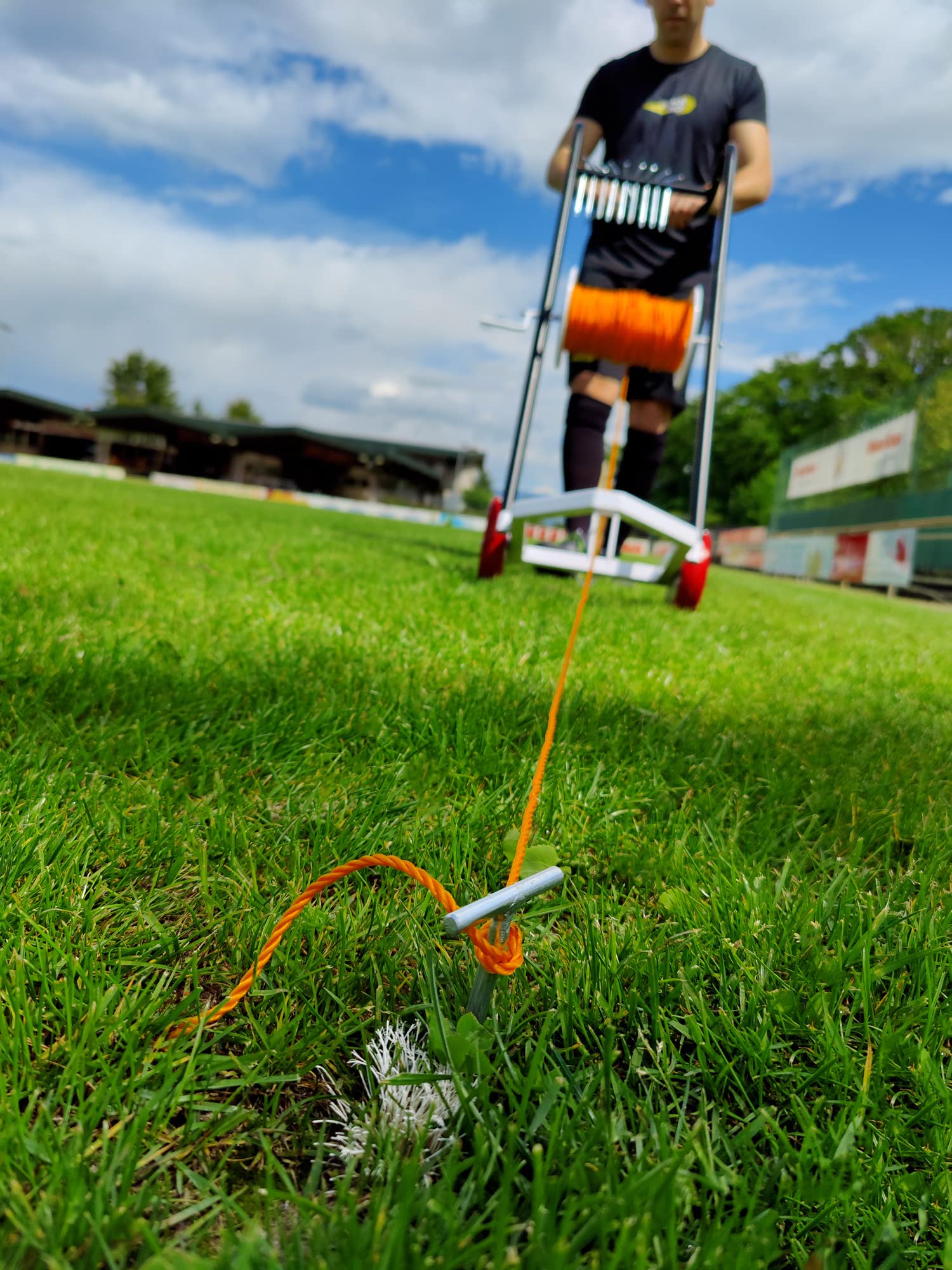 POWERSHOT Cordeau de traçage de Terrain Aide au traçage des Lignes de Terrain de Foot - Machine de traçage