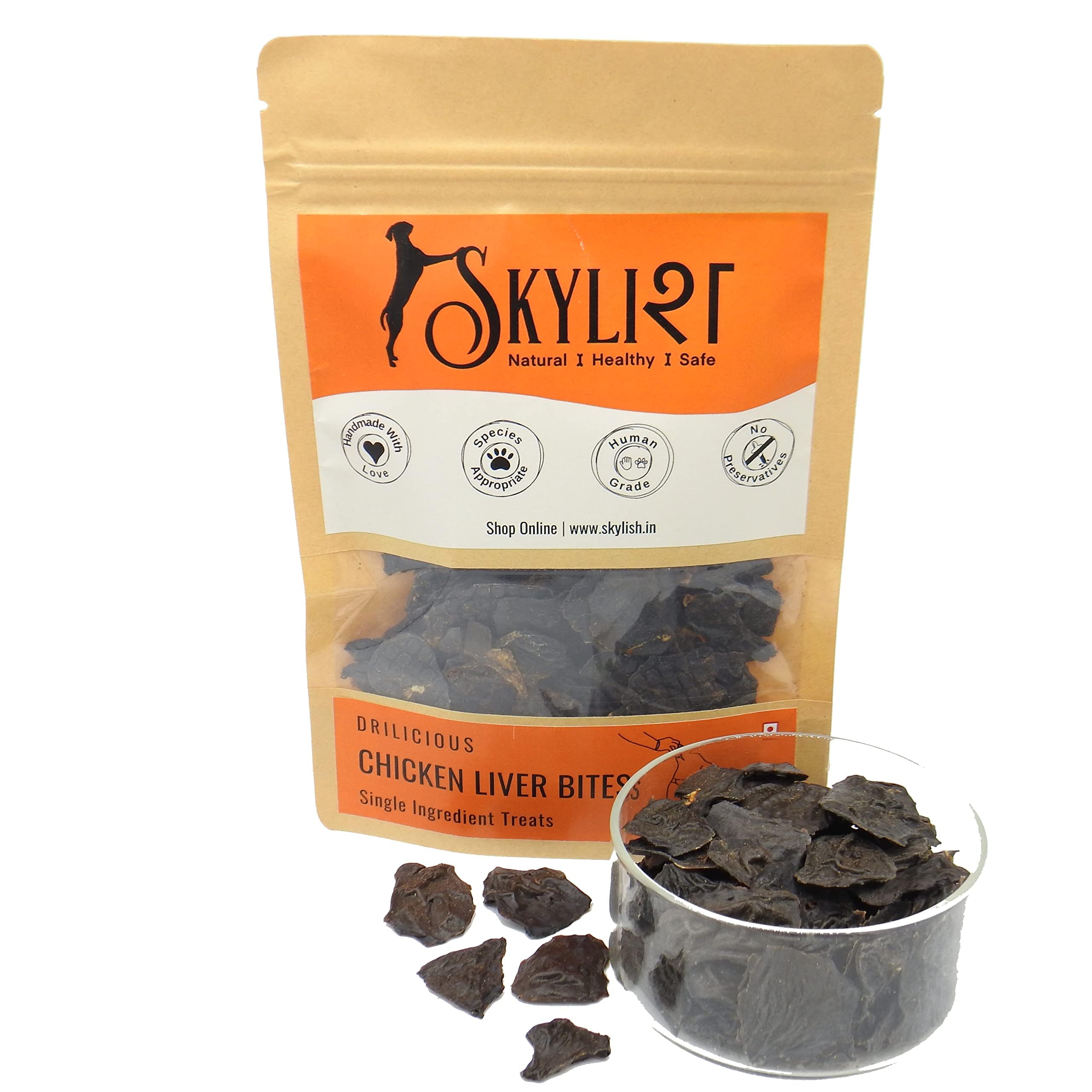 Skylish Select Chicken Liver Bites 50g, Certified Safe Chicken Liver Jerky Bite Treats, High in Protein, Single Ingredient, No Preservative Dog Treats, Third Party Tested (B0D94F272N) Amazon Price History, Amazon Price Tracker