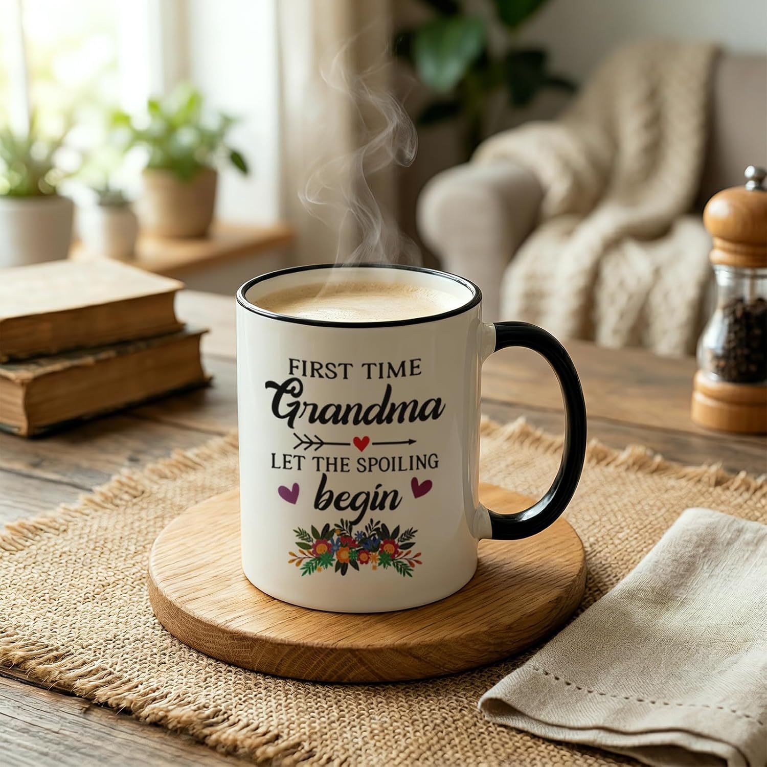 First Time Grandma Mug, New Grandma Pregnancy Announcement, First Time Grandmother Present, Baby Reveal Surprise for Grandma, 11 Oz Coffee Mug