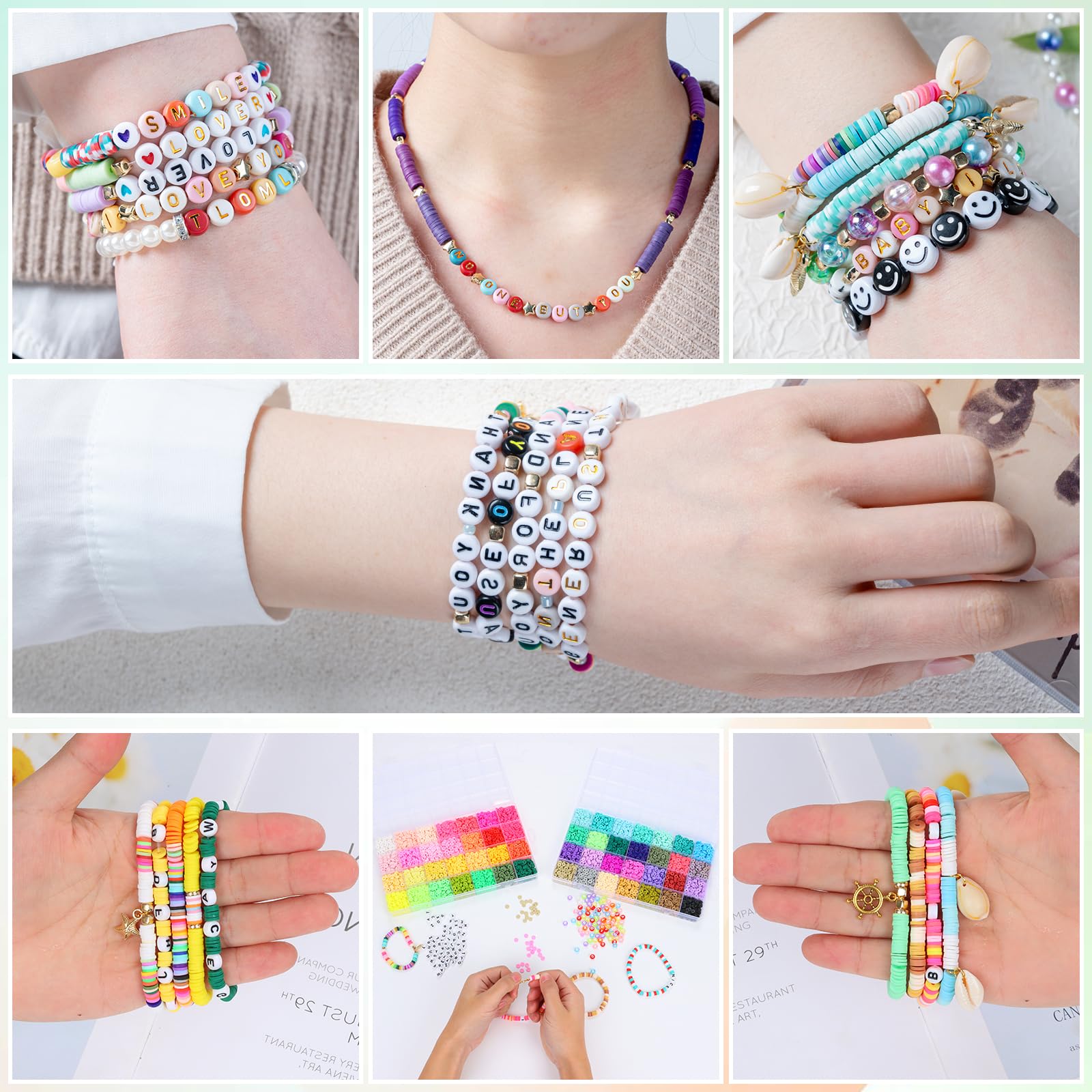 Amazon.com: SJZWSD Premium 6-Box Clay Beads Bracelet Making