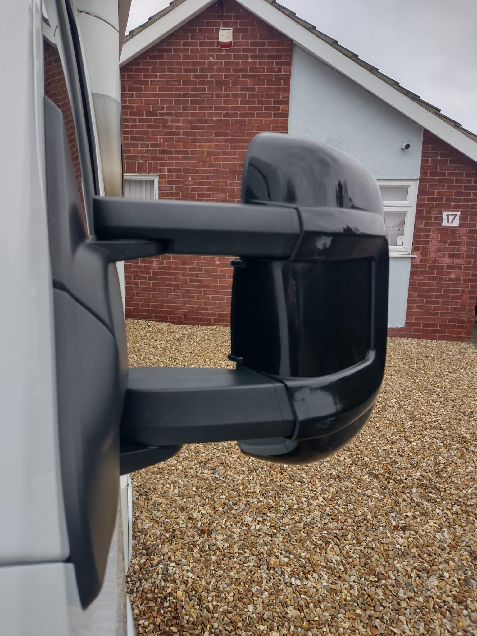 Protections pour rétroviseurs de camping-car 2007-2024 Ducato Boxer Relay à bras long - Paire noire