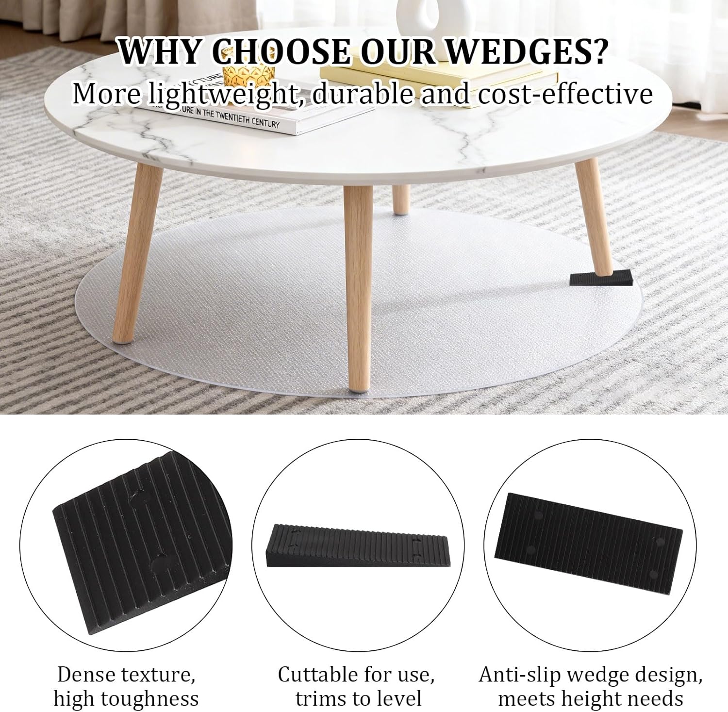 16 Wedges Plastic Wedges, Wheel Chocks, Furniture Wedges, Universal Wedges Set, Universal Wedges, Mounting Wedges, Plastic Levelling Pads for Aligning Fixing Doors, Windows, Floors, Tables