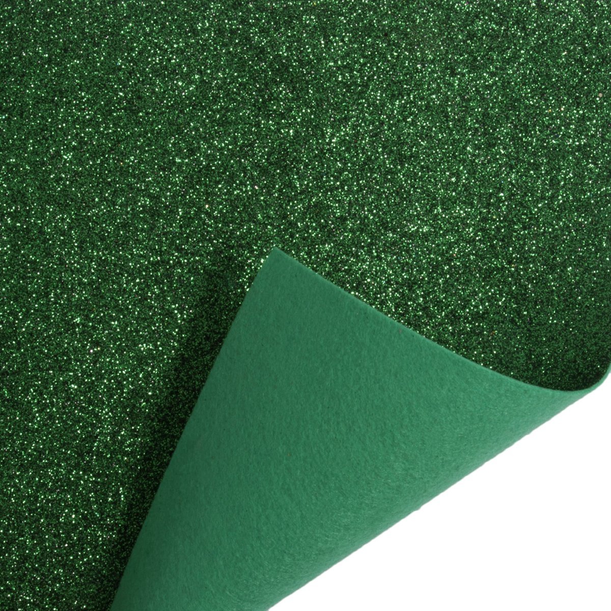 Rollos de tela de fieltro con purpurina, 5 m x 90 cm, color verde