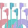 APFEN Lightning Cable iPhone Charger 10ft 3 Pack 90 Degree Long Strong Nylon Braided Charging Cable MFi Certified Compatible for iPhone 131211 ProXXSXR8765SSE