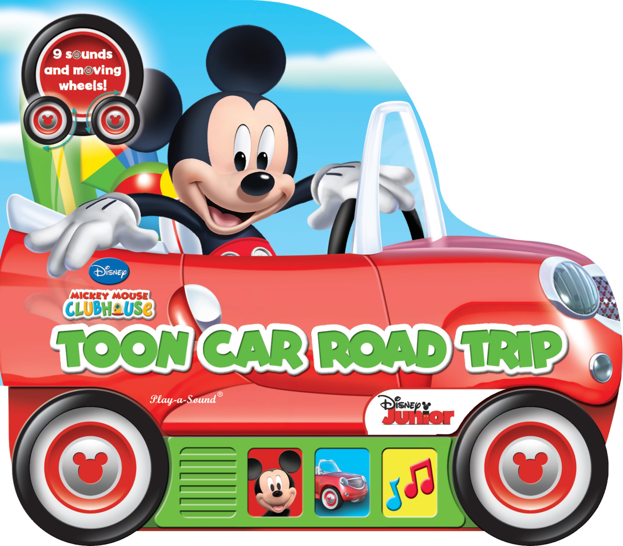 Mickey Mouse Clubhouse: Toon Car Road Trip: Shaped Vehicle Play-a-Sound Book (Little Vehicle Book) Board book – February 1, 2013