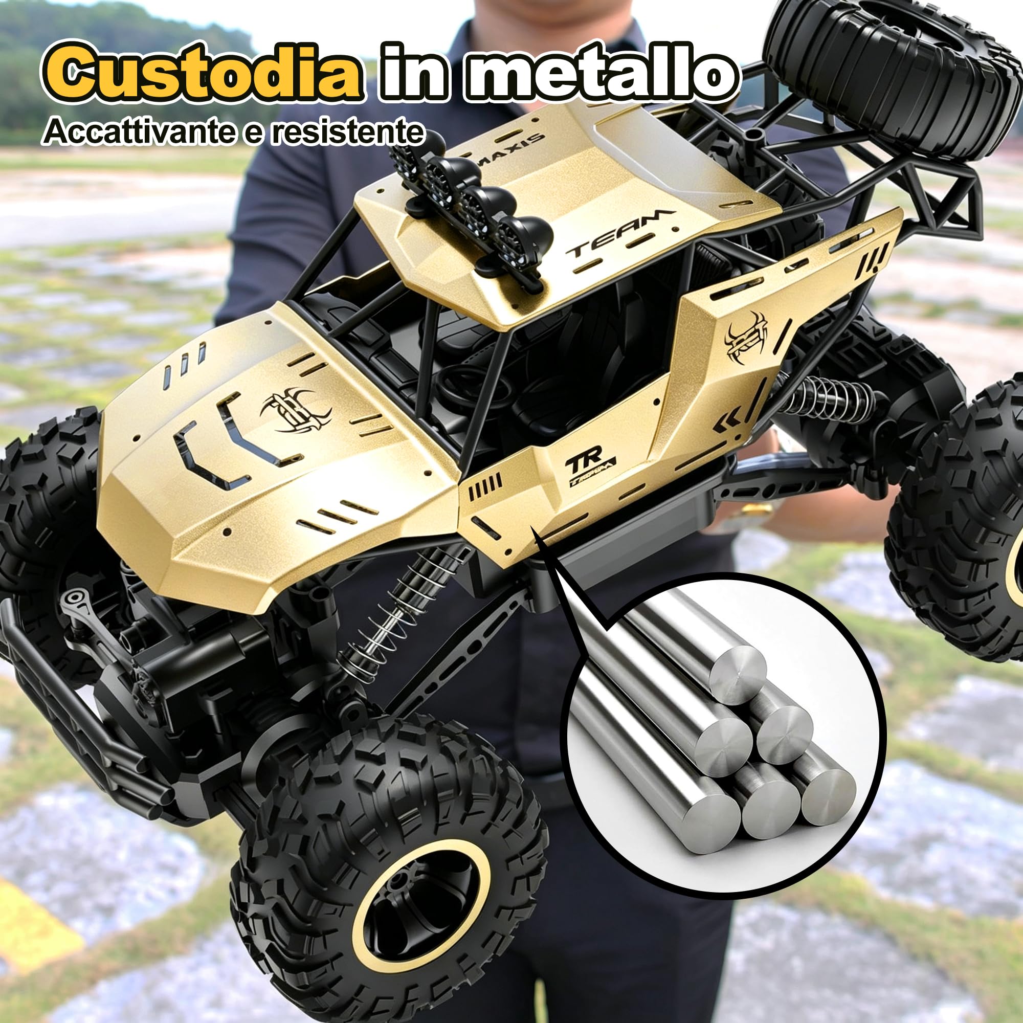 Jiakora Macchina Telecomandata per bambini, 1:12 Monster Truck Giocattolo
