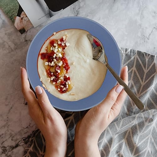 Miniatura 6 de Juego de 6 cuencos de paja de trigo, cuencos irrompibles de 50 onzas, aptos para microondas y lavavajillas, juegos de cuencos súper grandes sin BPA