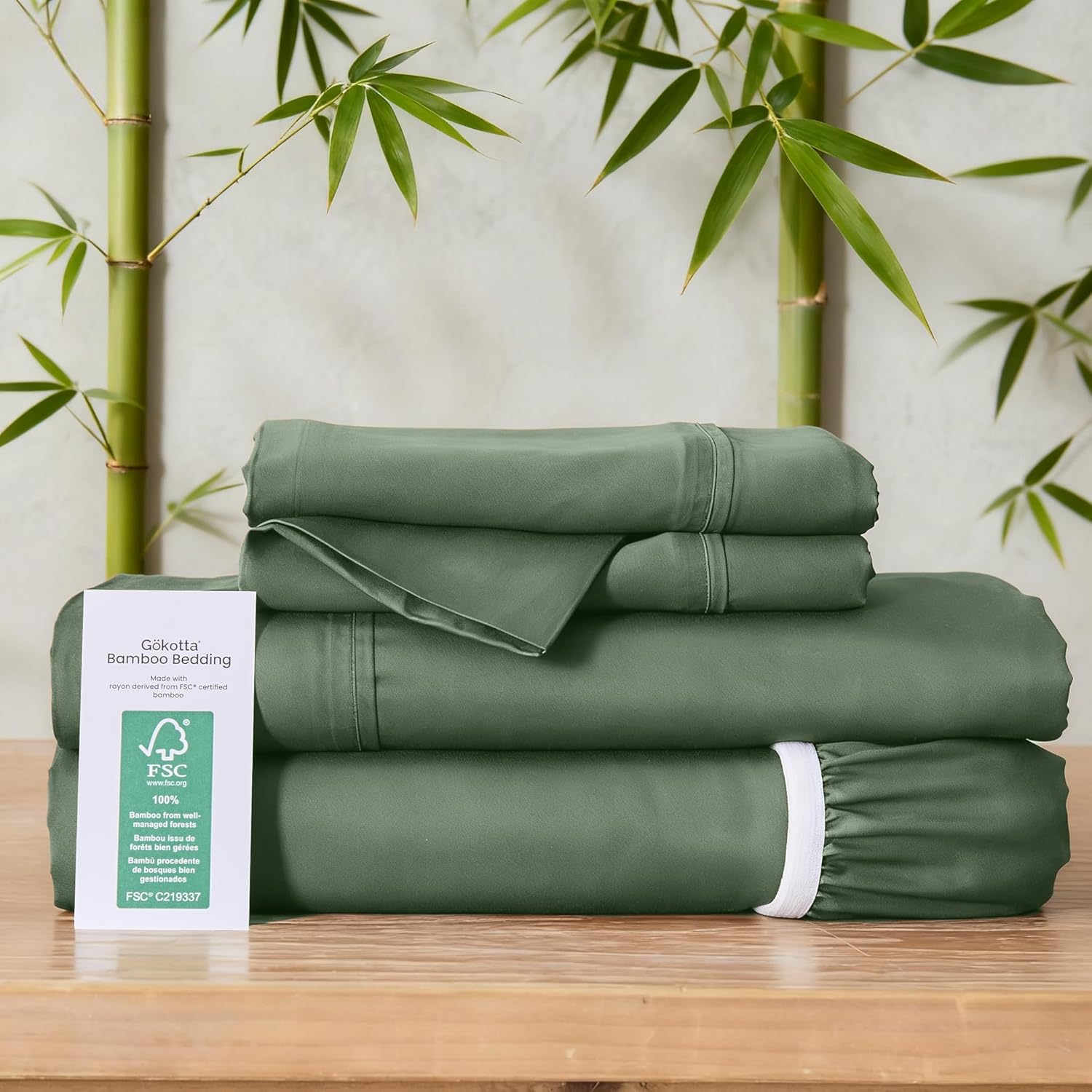 GOKOTTA King Size Sheets Set,Breathable Soft Sheets King Size,16” Pocket King Sheet with Elastic Corner Straps,Moisture Wicking,Double Stitching - Image 7