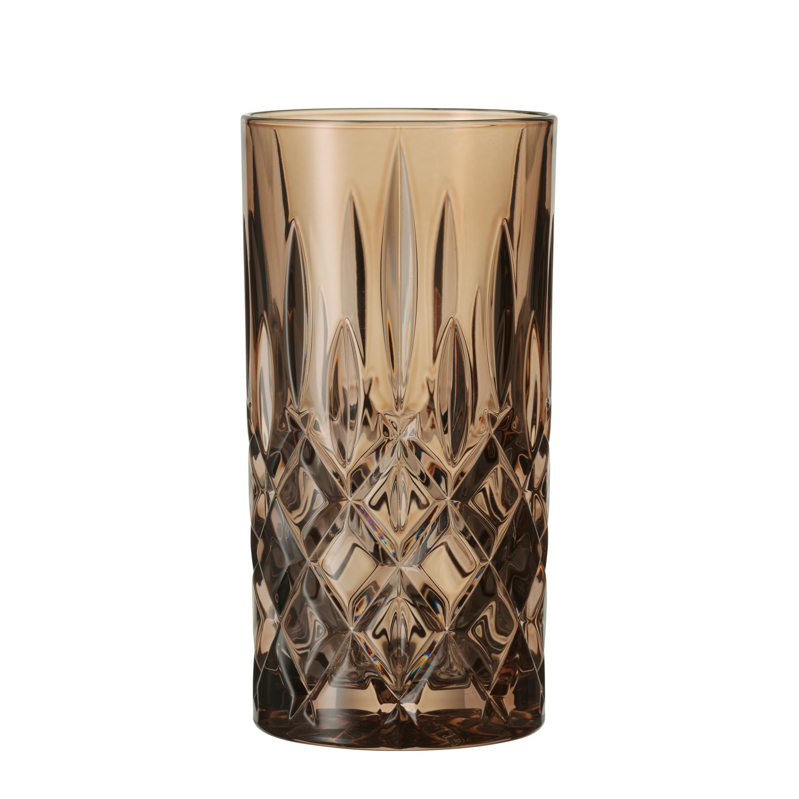 Nachtmann Tobacco Noblesse 105444 Set of 2 Long Drink Glasses Brown Cocktail Glasses Crystal Glass 395 ml Tobacco