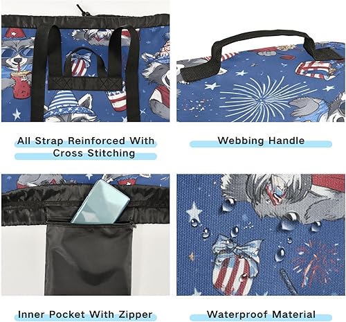 Vista 10 de Mochila de lavandería con correas ajustables para el hombro, bolsa de lavandería sucia para viajes, campamento, universidad, resistente, Rosa floral