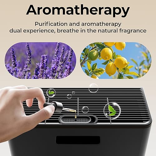 Miniatura 6 de Purificadores de aire para el hogar, habitación grande de hasta 2200 pies cuadrados con filtros lavables, purificador de aire EVALIT para dormitorio