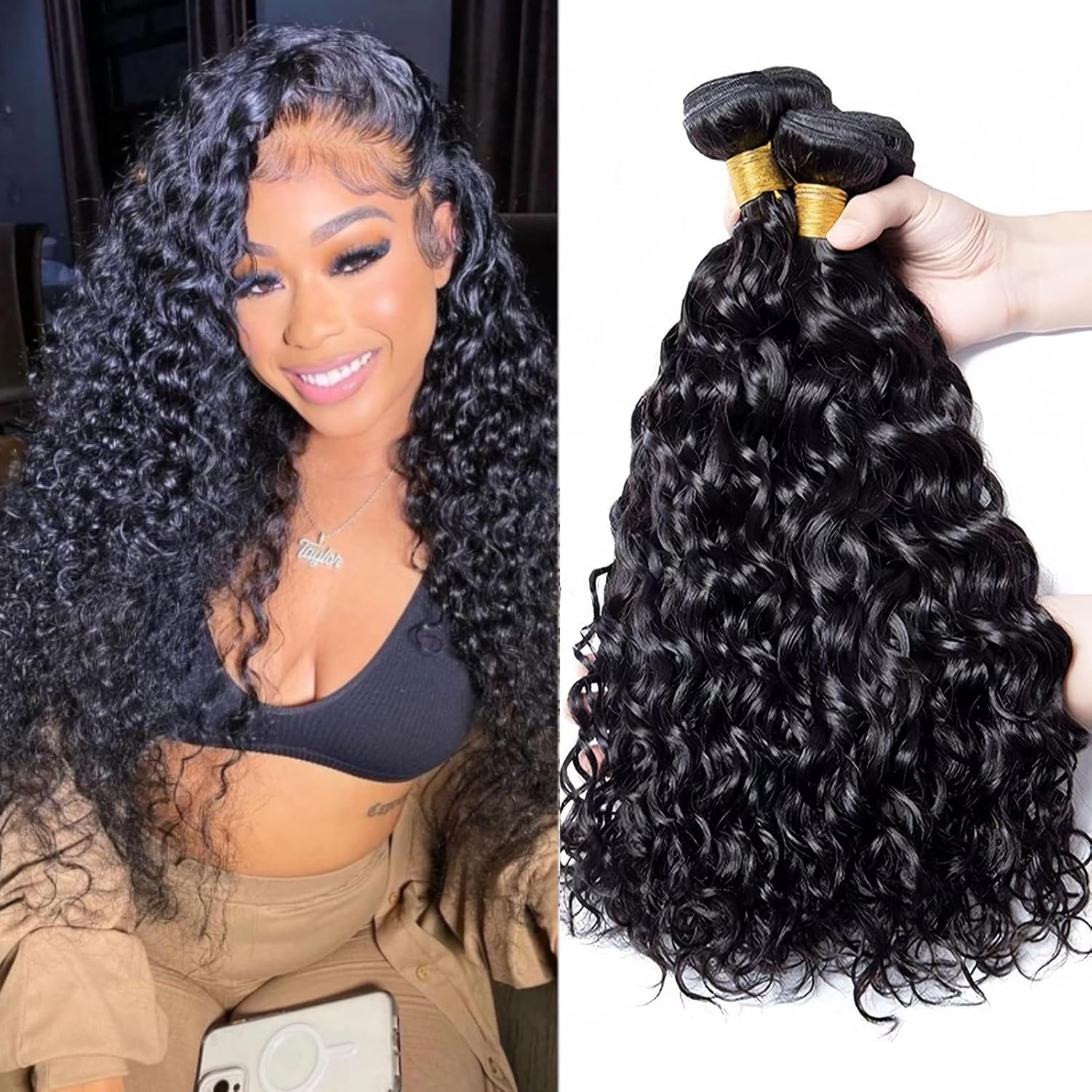 12A Human Hair Bundles 20 22 24 26 Inch Body Wave 100% Unprocessed Brazilian Virgin Hair 4 Bundles Deals Human Hair Extensions Quick Weave Human Hair Natural Black Color