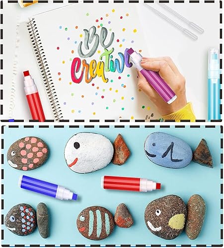 Miniatura 4 de 4 marcadores acrílicos vacíos de 0.394 pulgadas de cabeza plana en blanco para graffiti, rotulador de pintura rellenable blanco, marcadores de