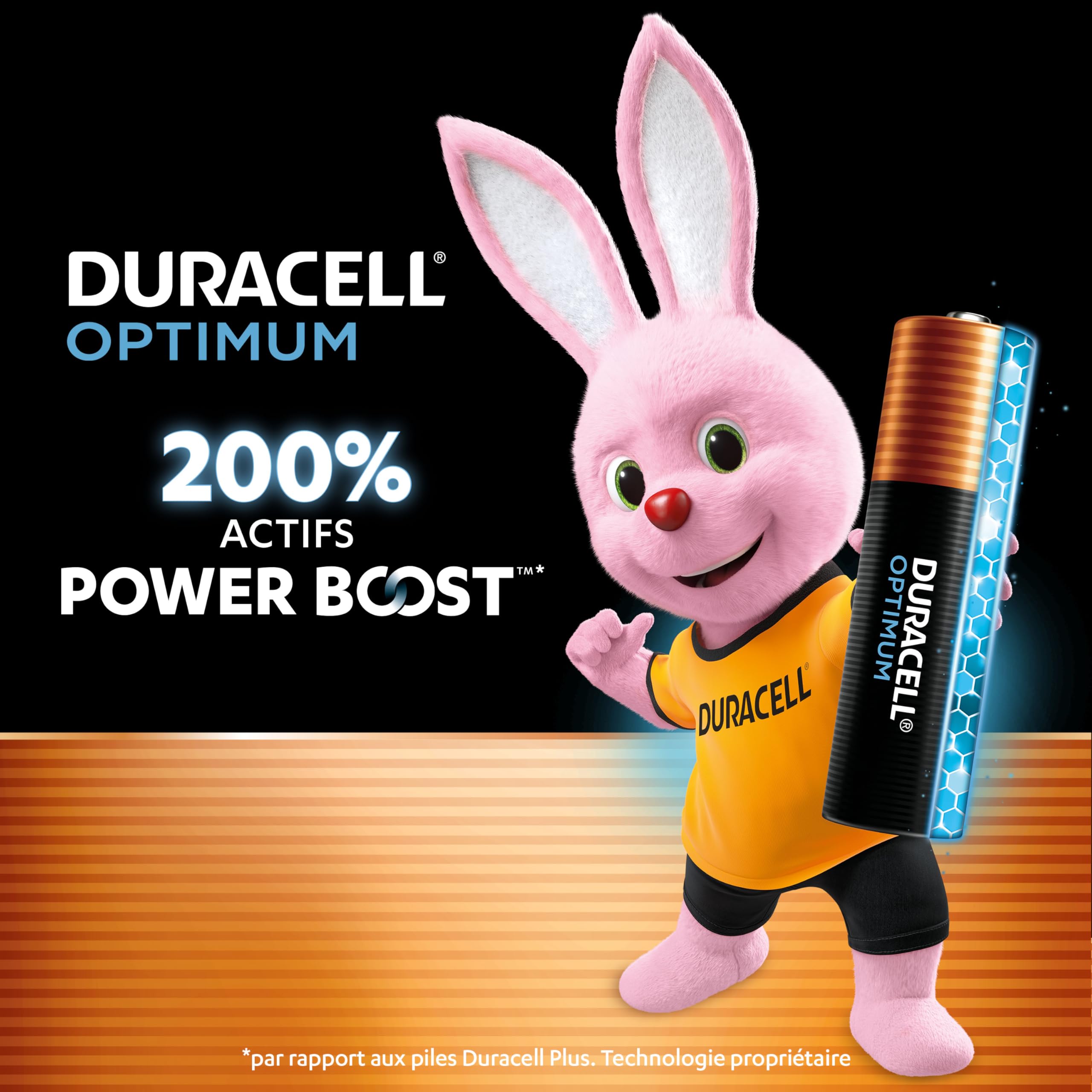 DURACELL Optimum Piles AAA (Lot de 12) – Piles Alcalines 1,5V – +200 % d’actifs Power Boost – Répondent aux exigences des appareils modernes–100 % Recyclables, 0 % de plastique dans l’emballage–MX2400