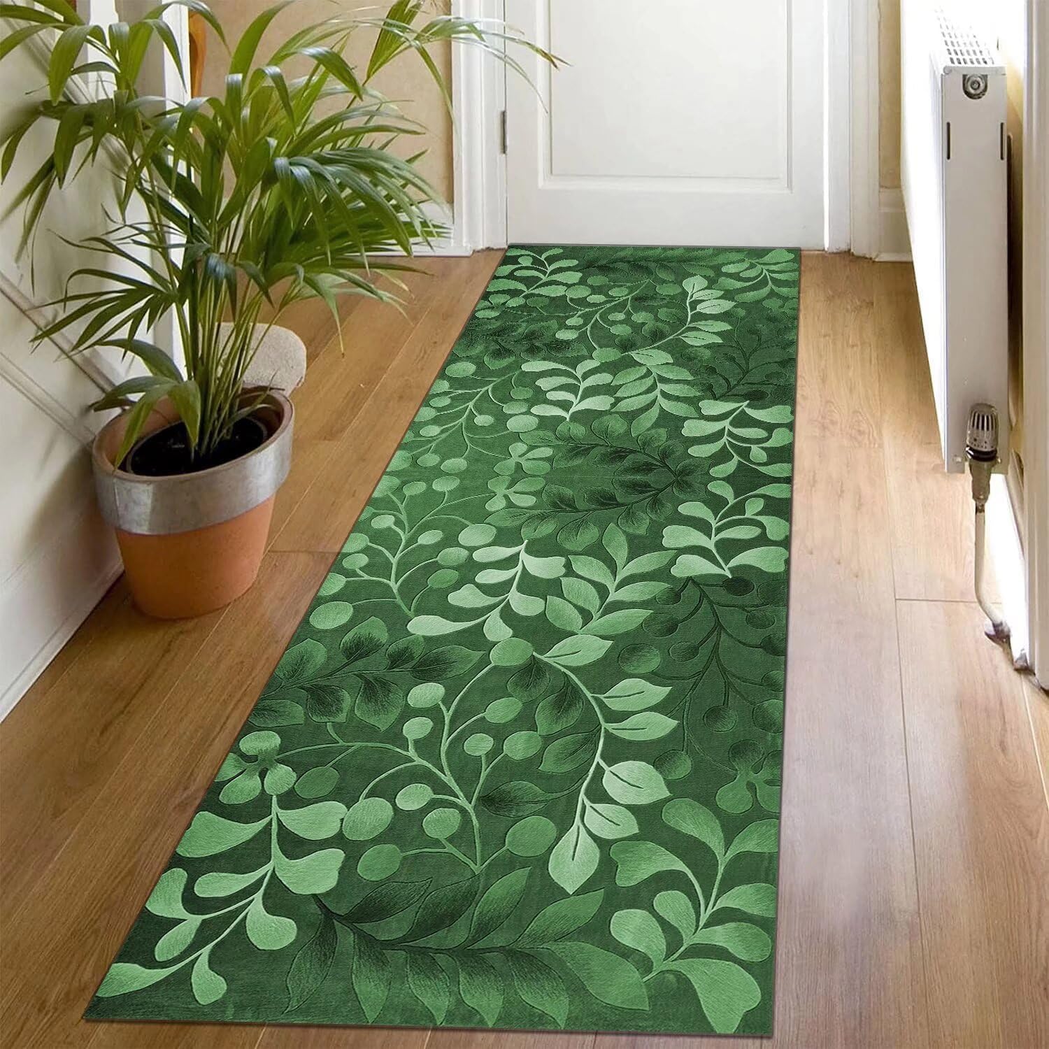 Tappeto/passatoia da cucina/corridoio antiscivolo, lavabile, tappeto lungo, 40 x 250 cm, motivo floreale, design moderno, al metro, per corridoio, sala da pranzo, camera da letto, soggiorno, cucina