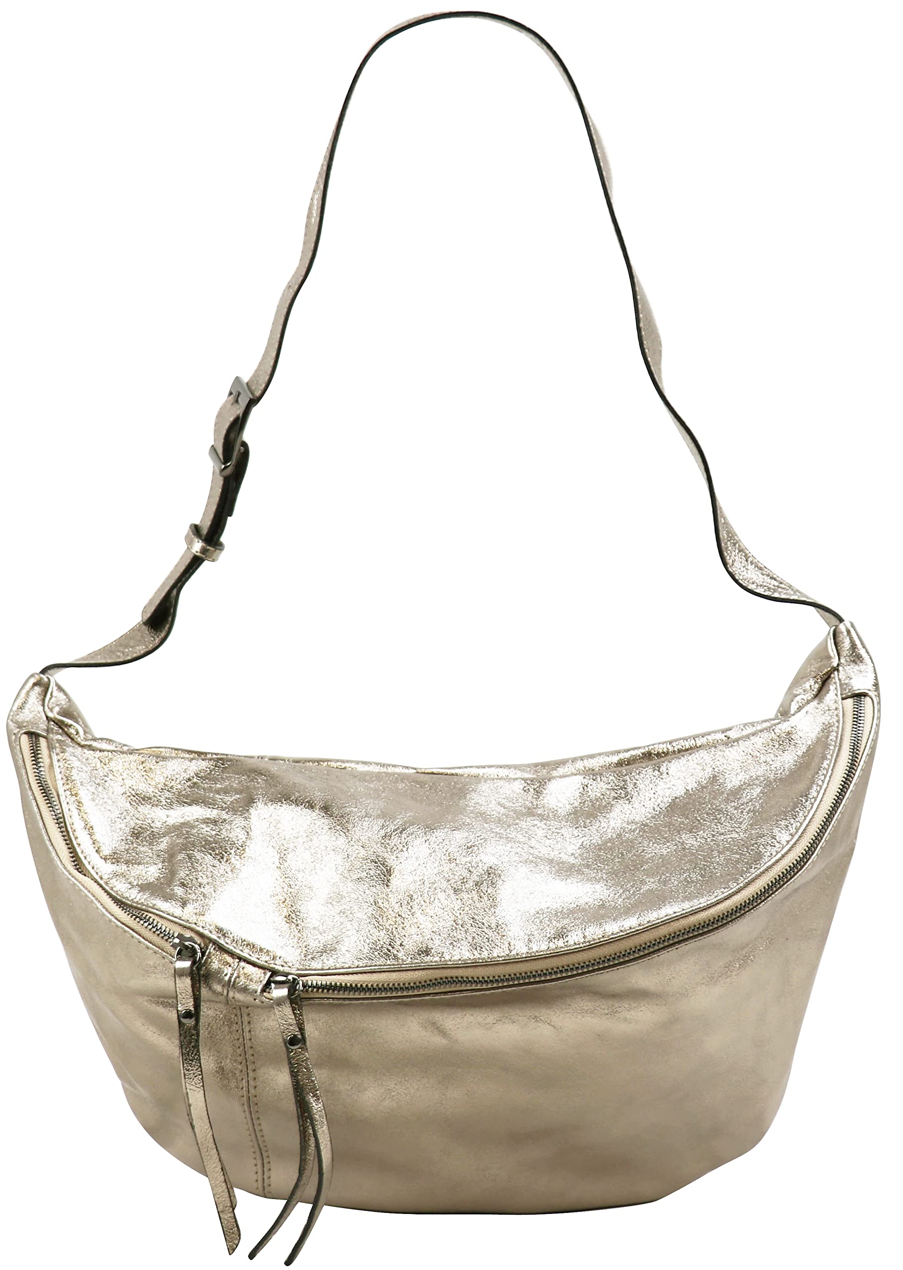 SH Leder Daniela G768 Sac de poitrine, en cuir véritable, unisexe, pour festival, voyage, grand sac à bandoulière, pour femme, 49 x 28 cm