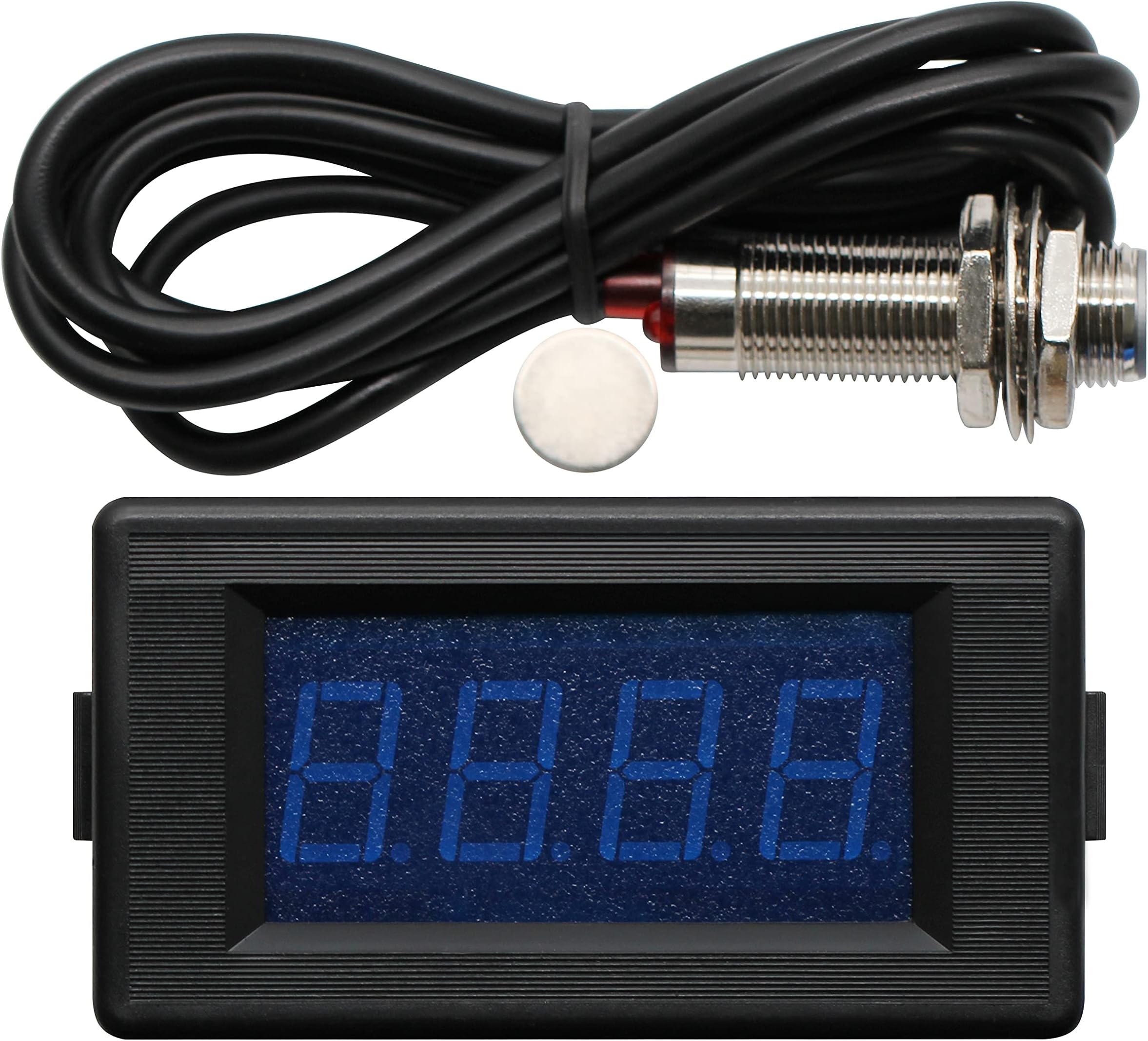 DIGITEN DC 12V 24V 4 Digital Blue LED Counter Meter Up Down+Hall Proximity Switch Sensor