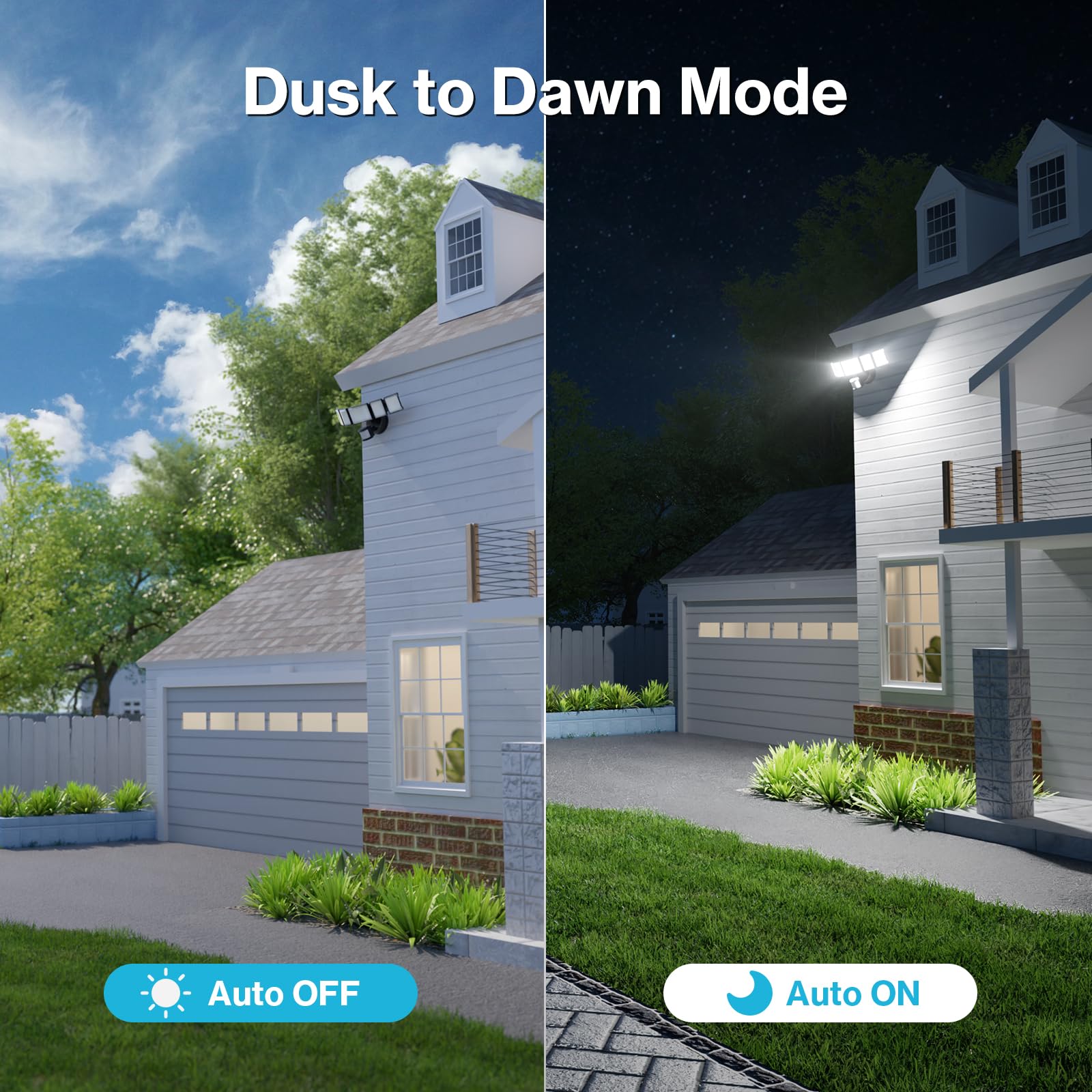 Snapklik.com : 100W Motion Sensor Outdoor Lights, 10000LM 6500K ...