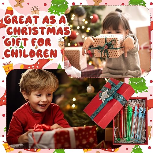 Miniatura 6 de Shappy 100 varitas de burbujas de Navidad, mini varitas de burbujas, regalos de fiesta de burbujas para juguetes de Navidad, regalo de boda,