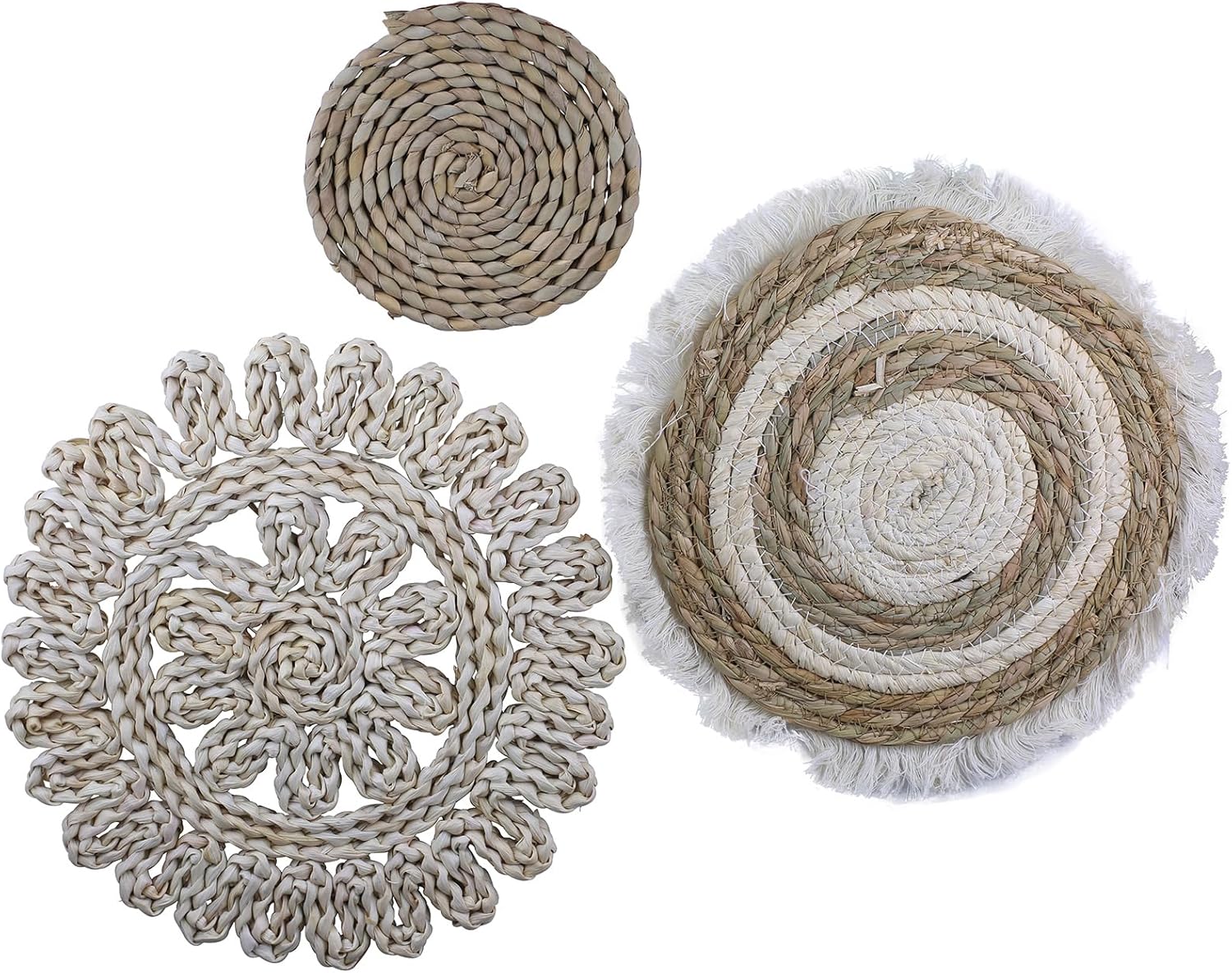 DLBTWDOYLS Bohemian wall decor, handmade rattan wall