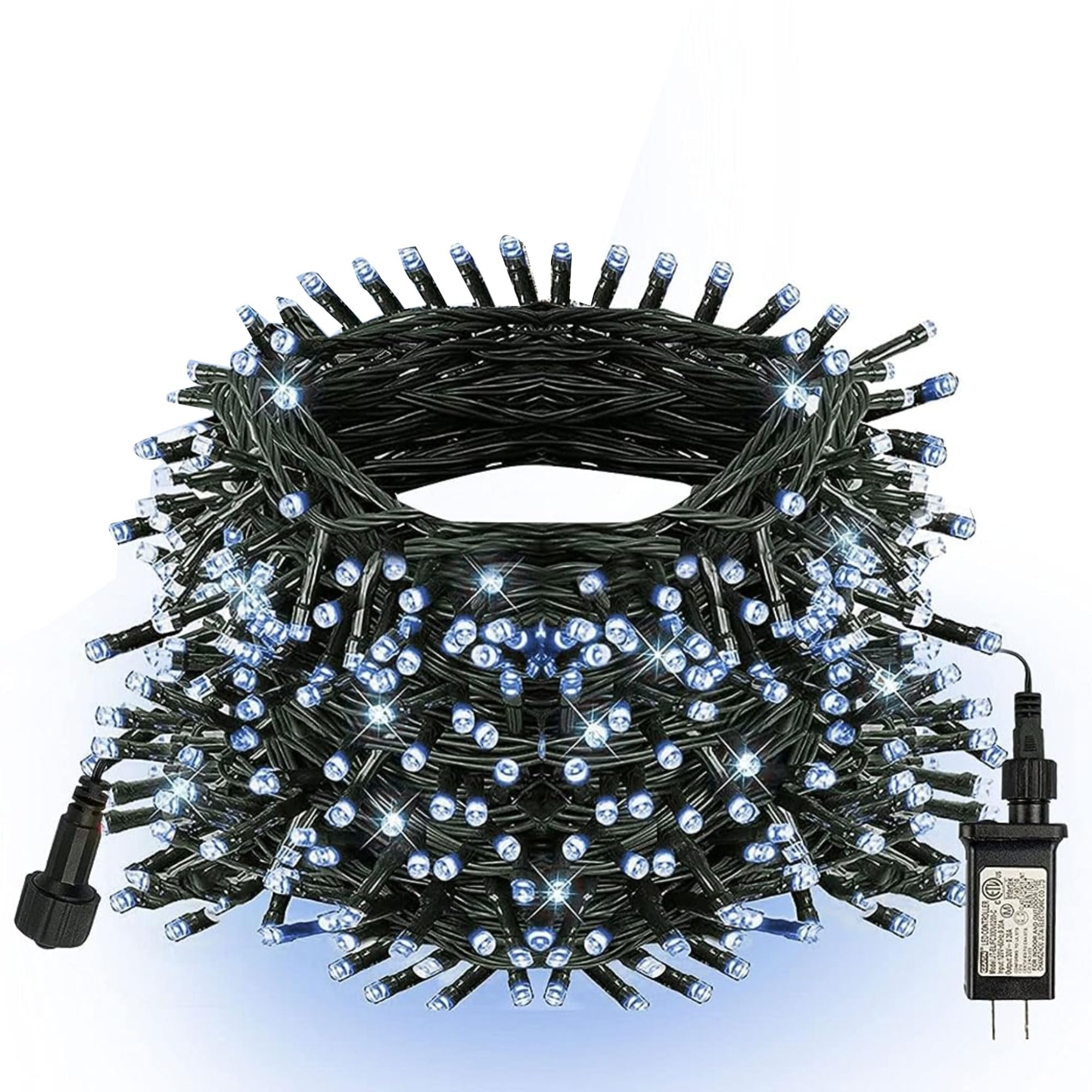 TW SHINE Christmas Lights, 200 LED 66FT Outdoor Christmas Lights Plug in with 8 Modes, Waterproof Christmas Lights Outdoor, Indoor Xmas Decorations for Party Yard House Decor, White