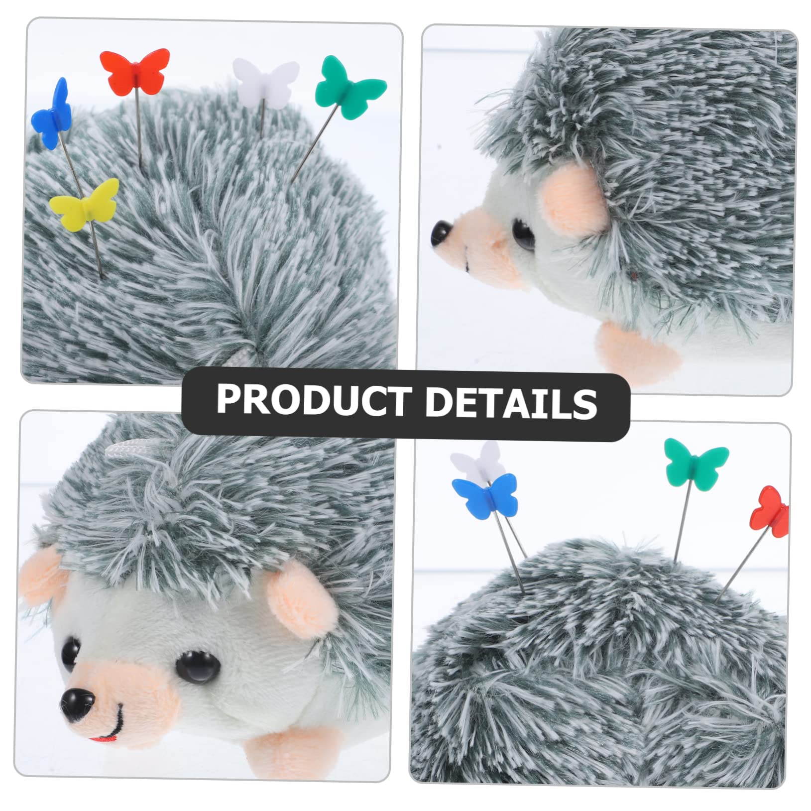 VILLCASE 5juegos Cojín De Agujas De Erizo De Peluche Alfileres De Costura Portátiles Accesorio De Costura Compacto y Lindo Para Quilting y Manualidades Incluye De