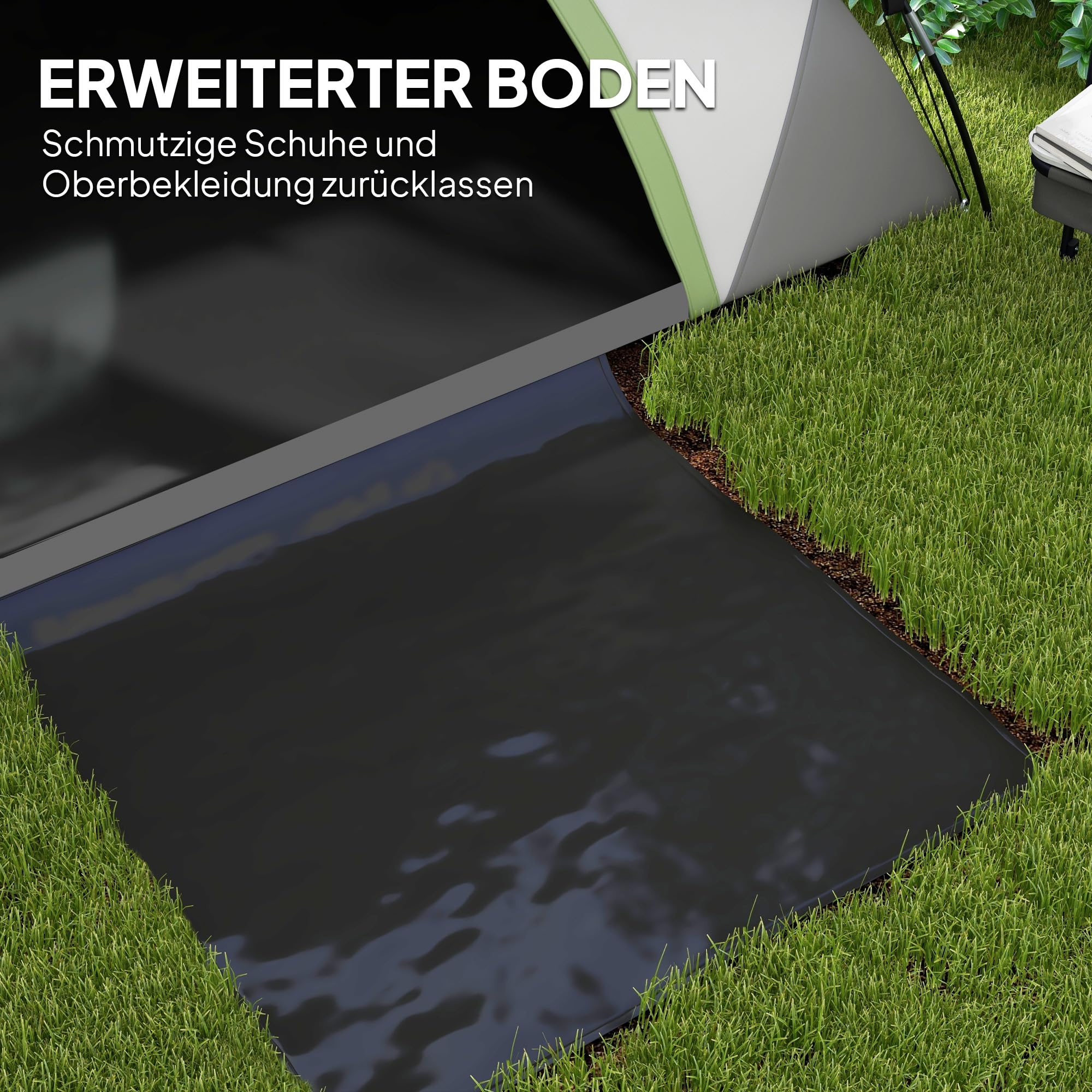 Outsunny Kuppelzelt für 2 Personen leicht, stabil wasserdicht Familienzelt mit Tür&Fenster Packtasche, Haken, Campingzelt mit 3000mm Wassersäule Zelt für Camping Reise Trekking Garten